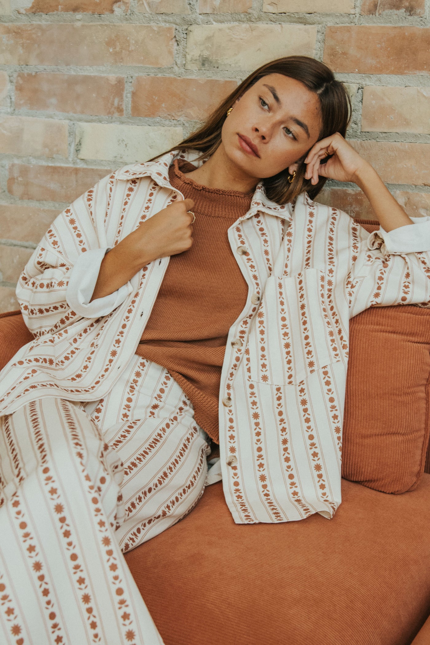 CHAQUETA CELIA // FLORES TEJA