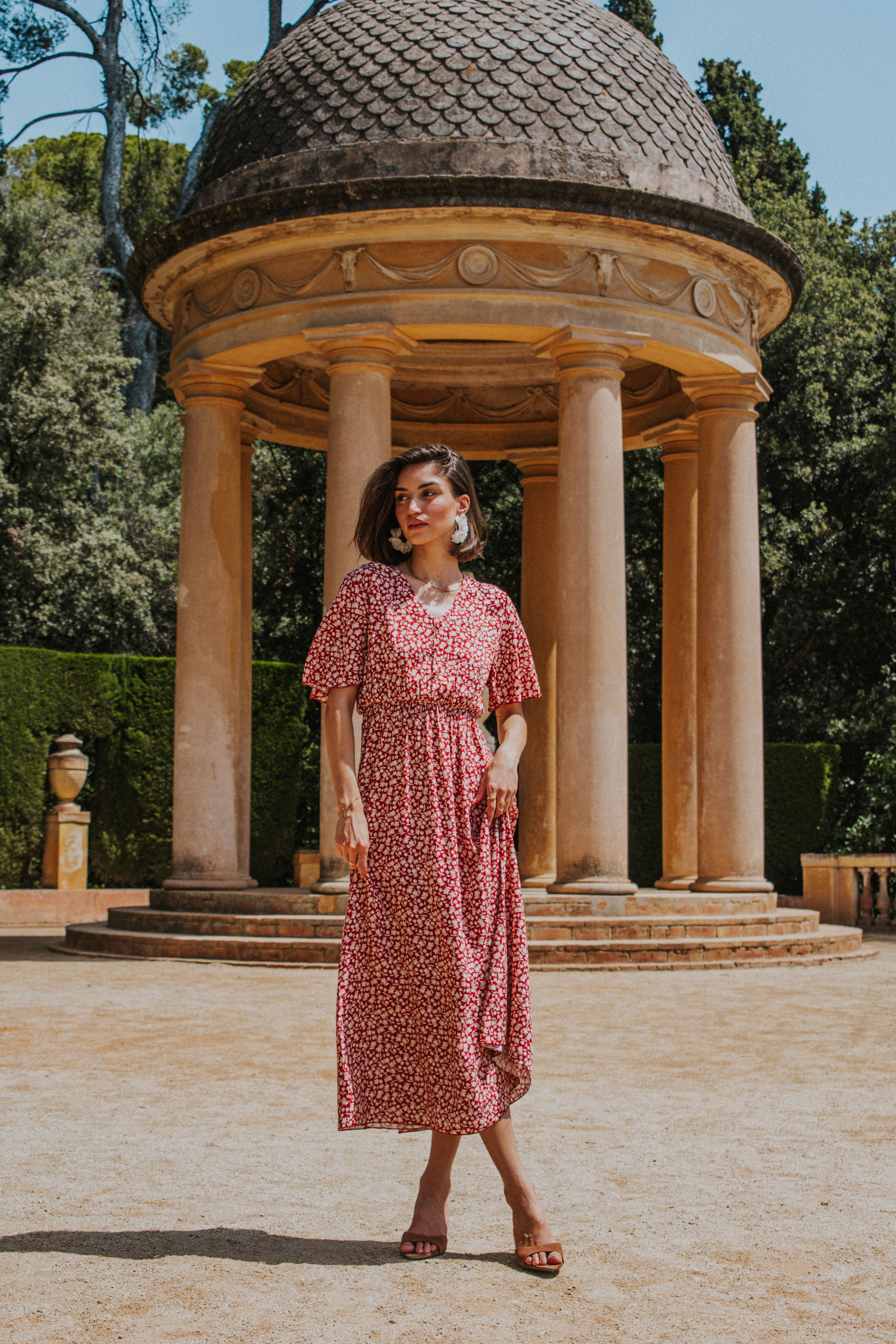 VESTIDO CARLOTA // FLORES ROJO