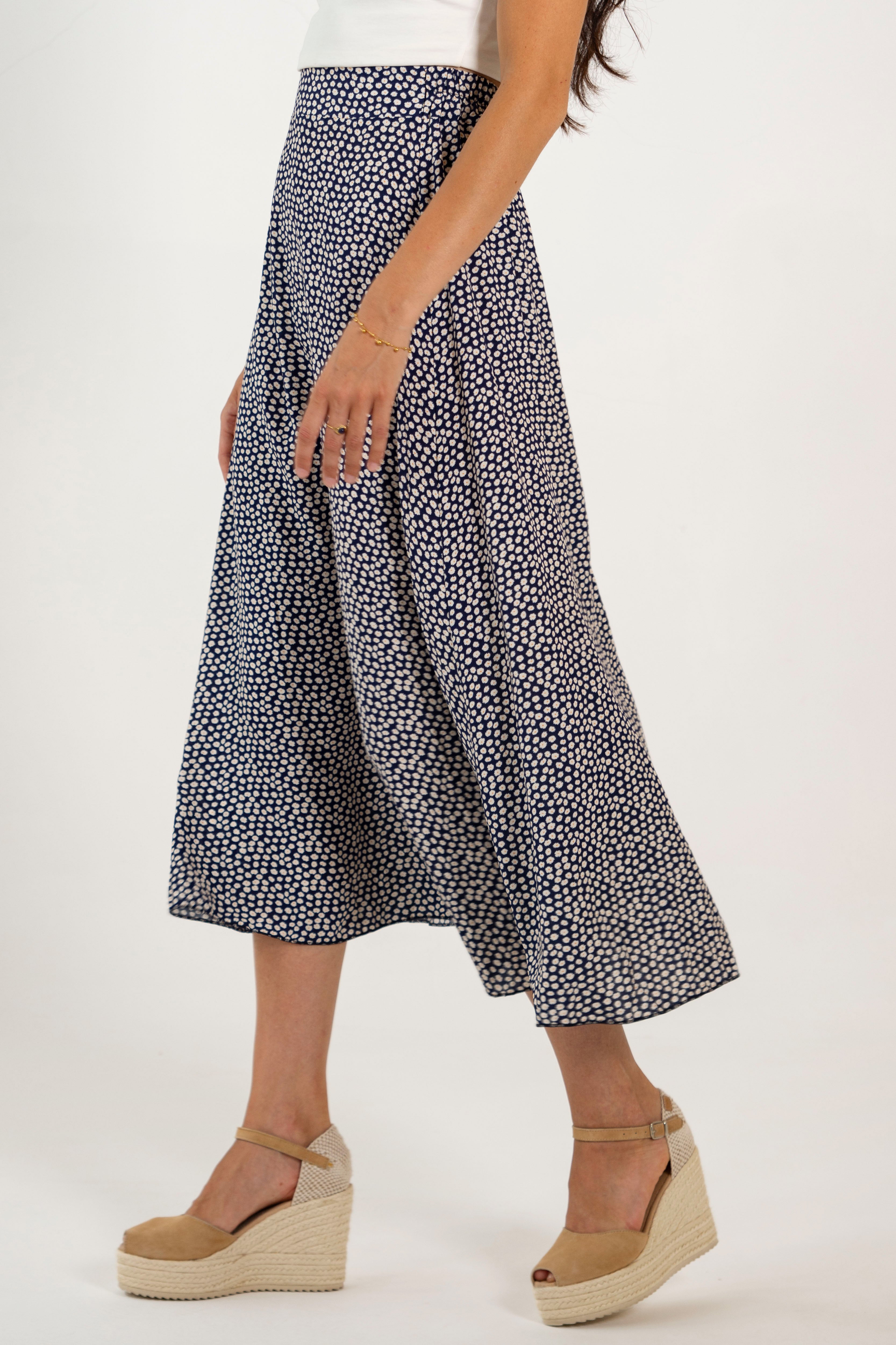 CARLA SKIRT // DARK BLUE FLOWERS