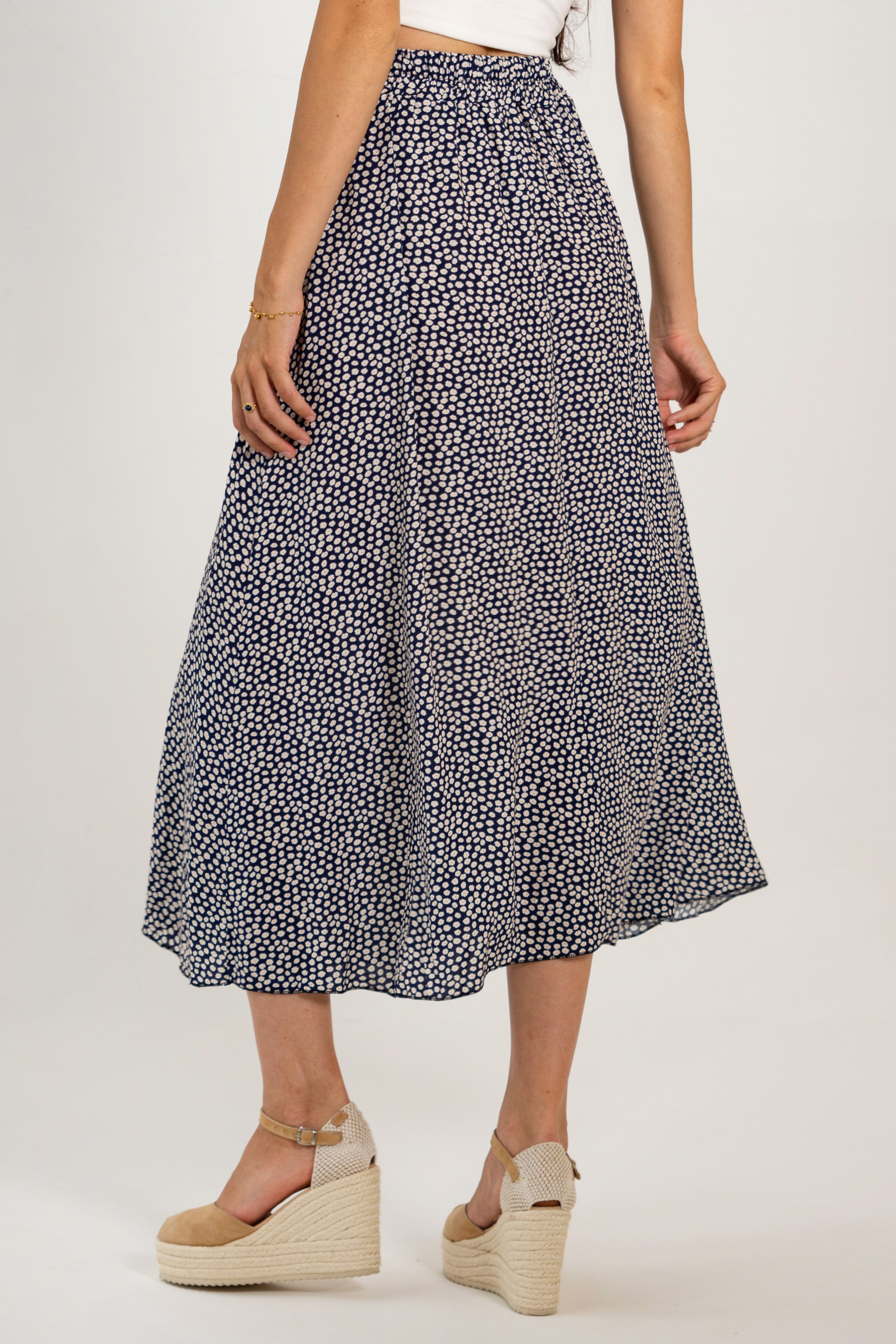 CARLA SKIRT // DARK BLUE FLOWERS