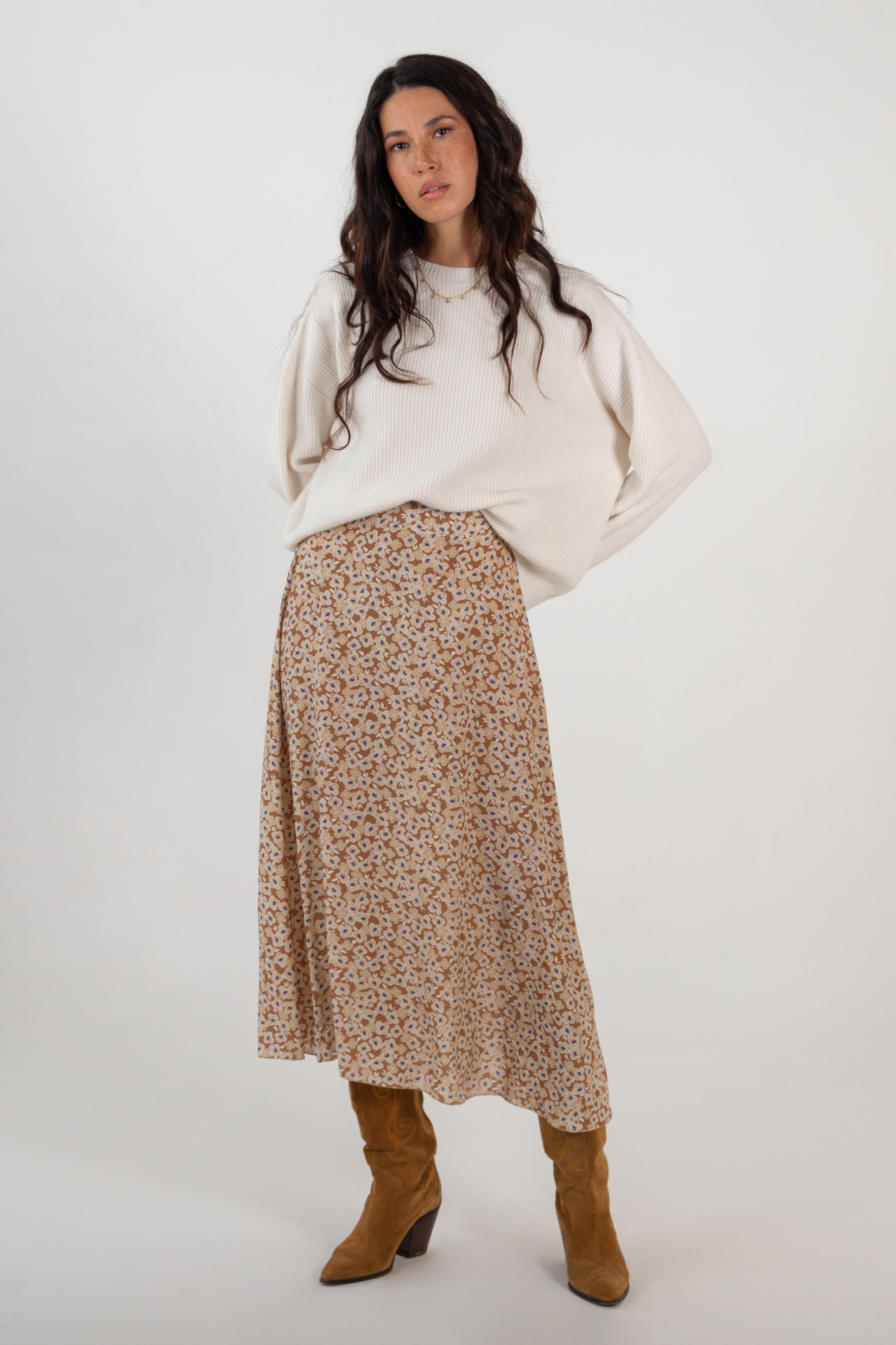 CARLA SKIRT // OCHRE FLOWERS