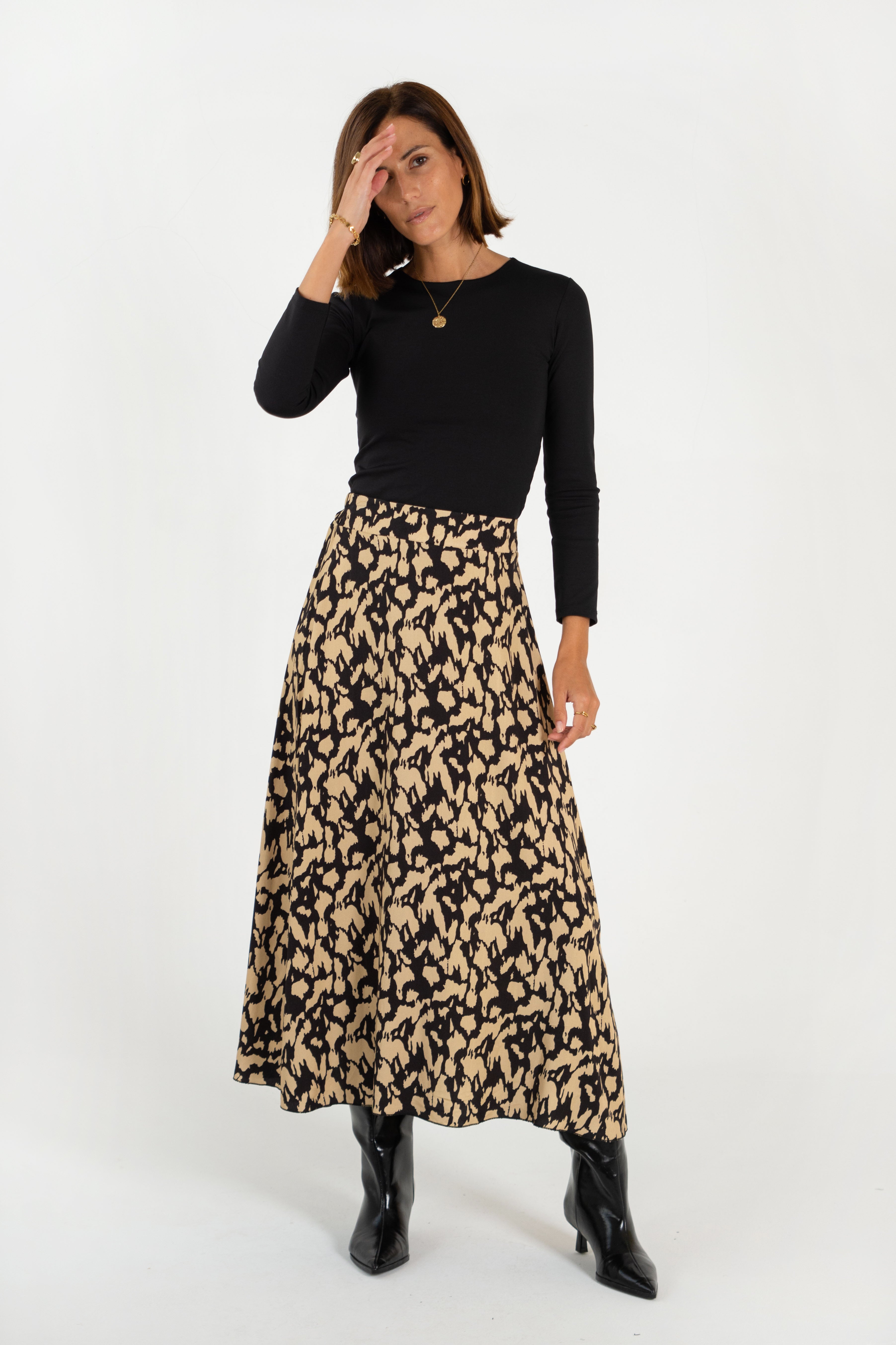 CARLA SKIRT // BLACK PRINT