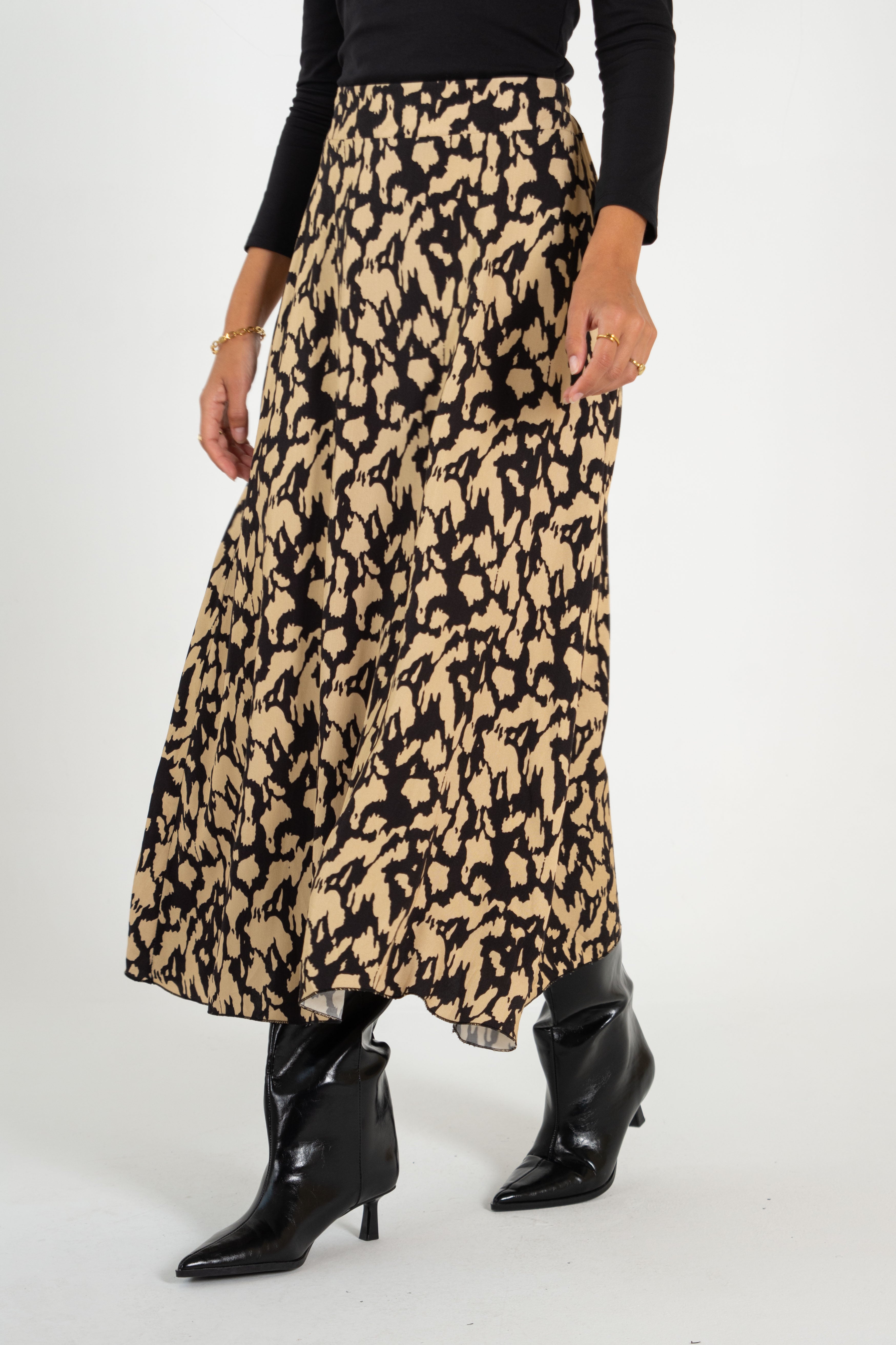 CARLA SKIRT // BLACK PRINT