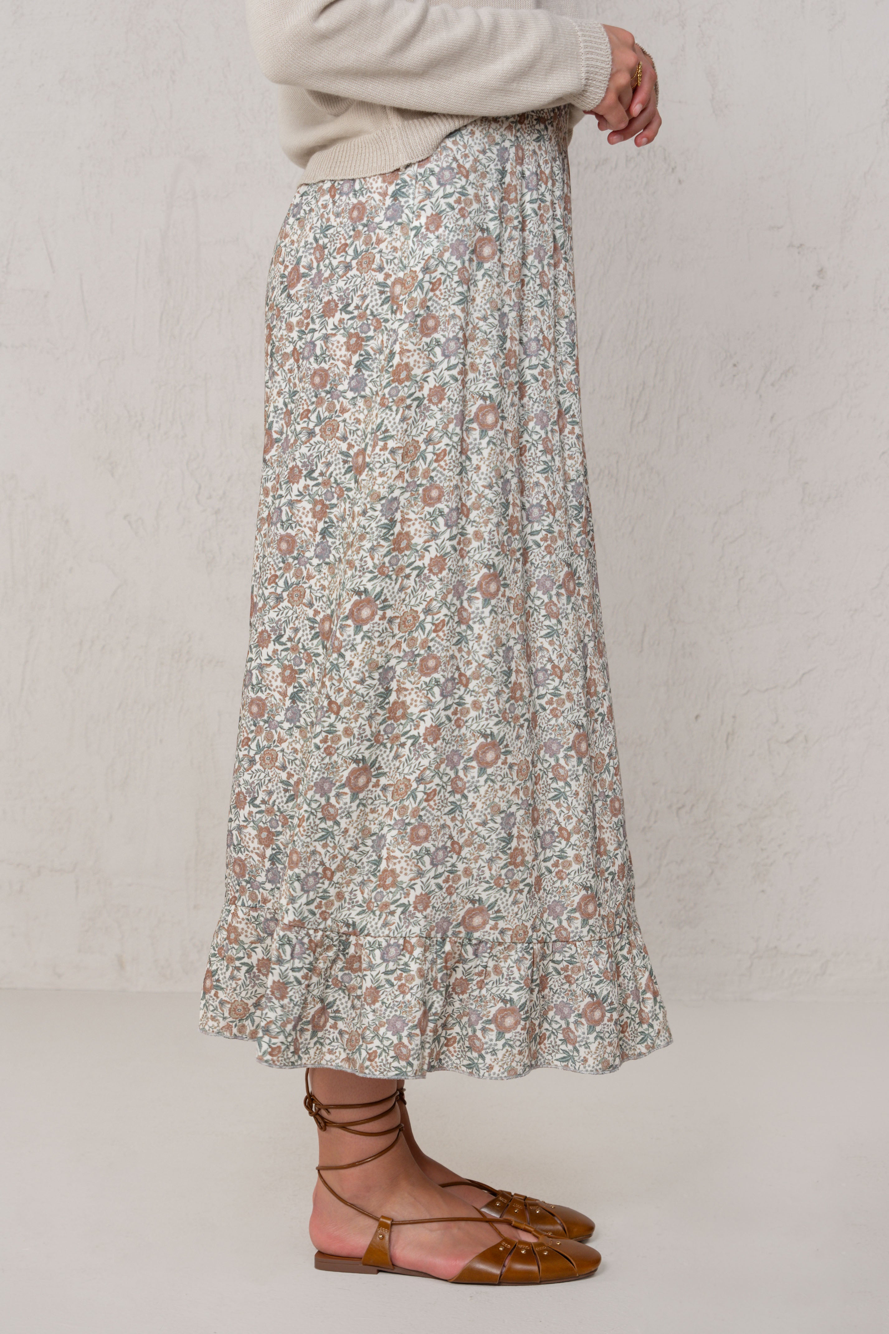 JASMINE SKIRT // ECRU FLOWERS