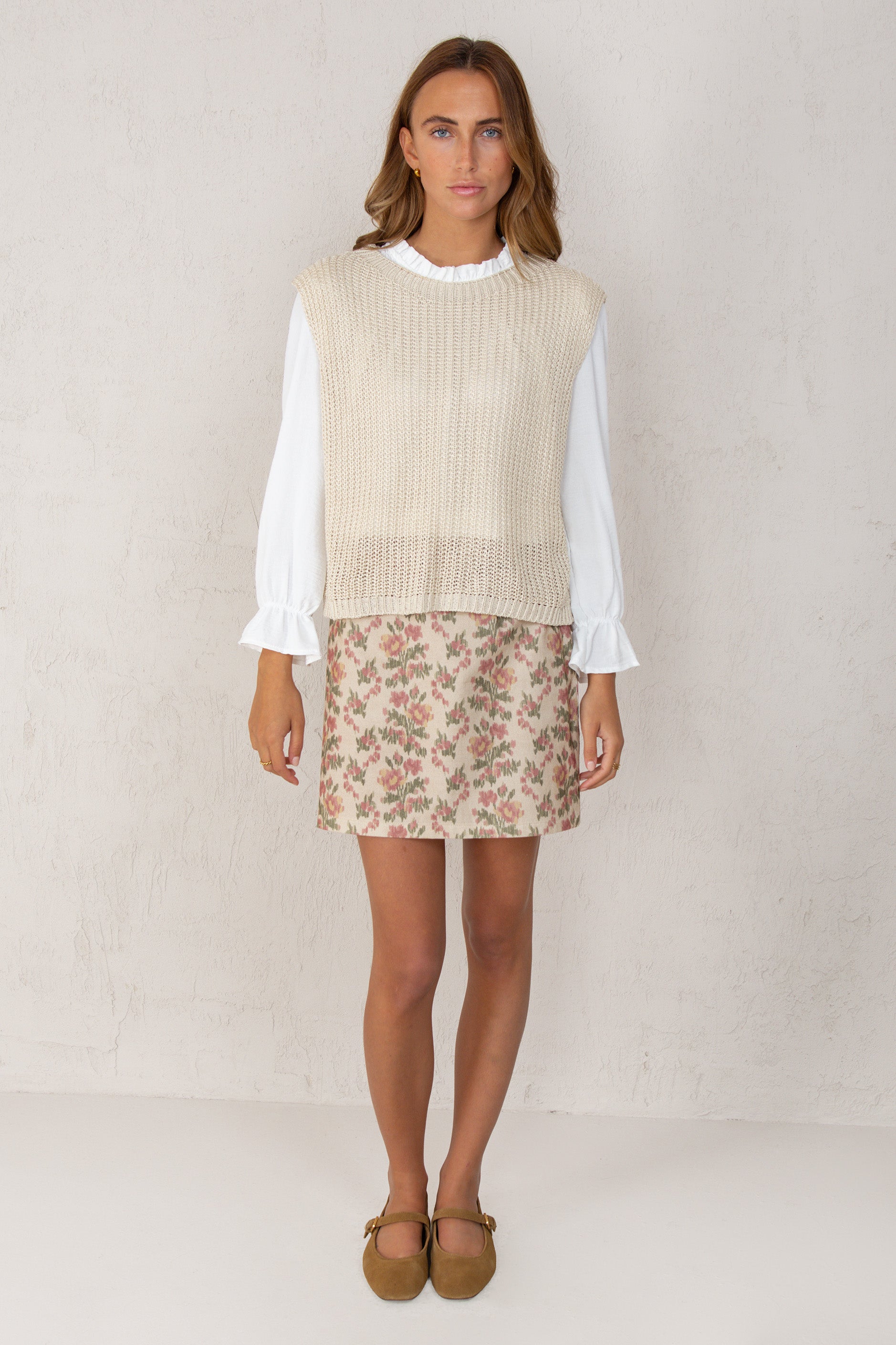 FALDA MARGOT // FLORES ROSA