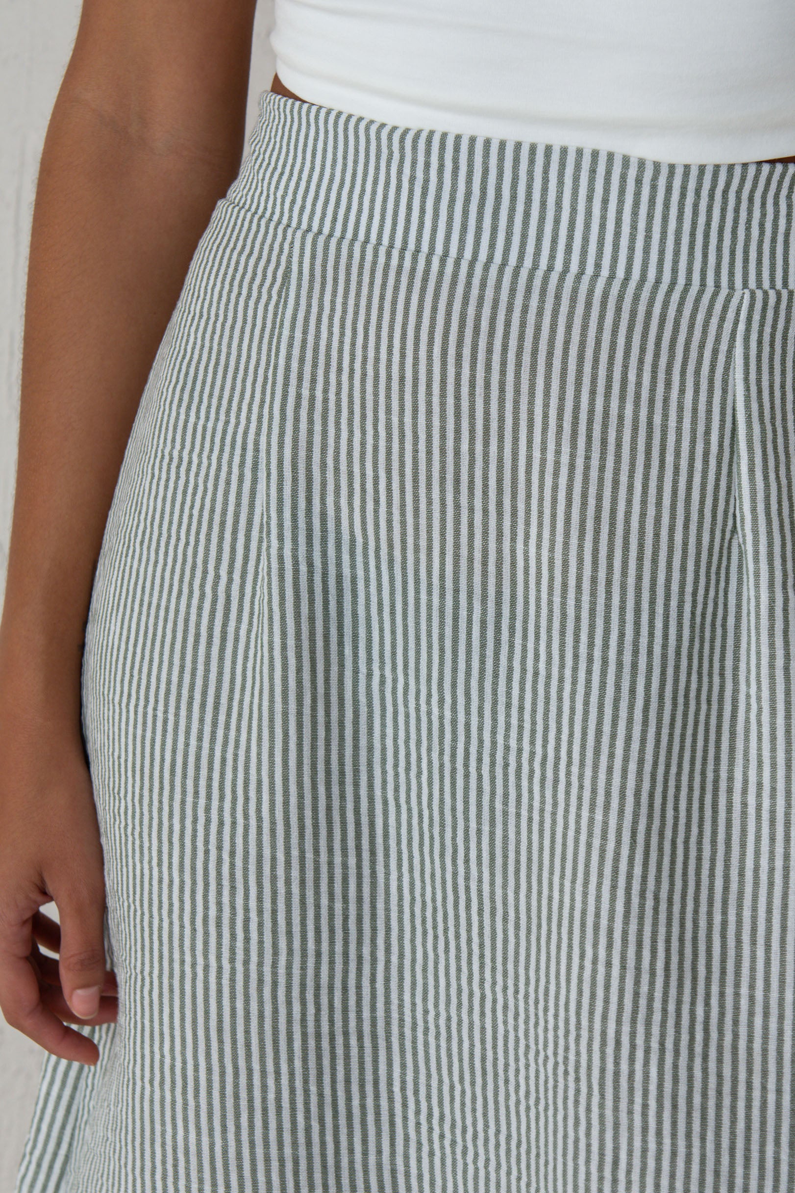 JASMINE SKIRT // GREEN STRIPES