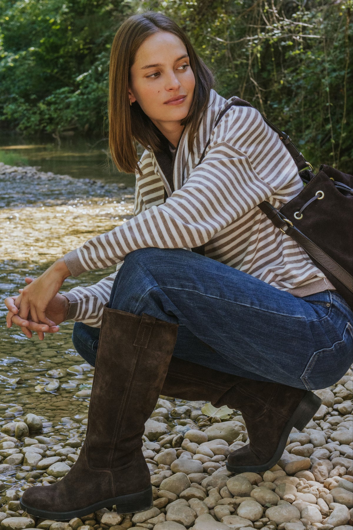JERSEY GRETA // RAYAS TAUPE