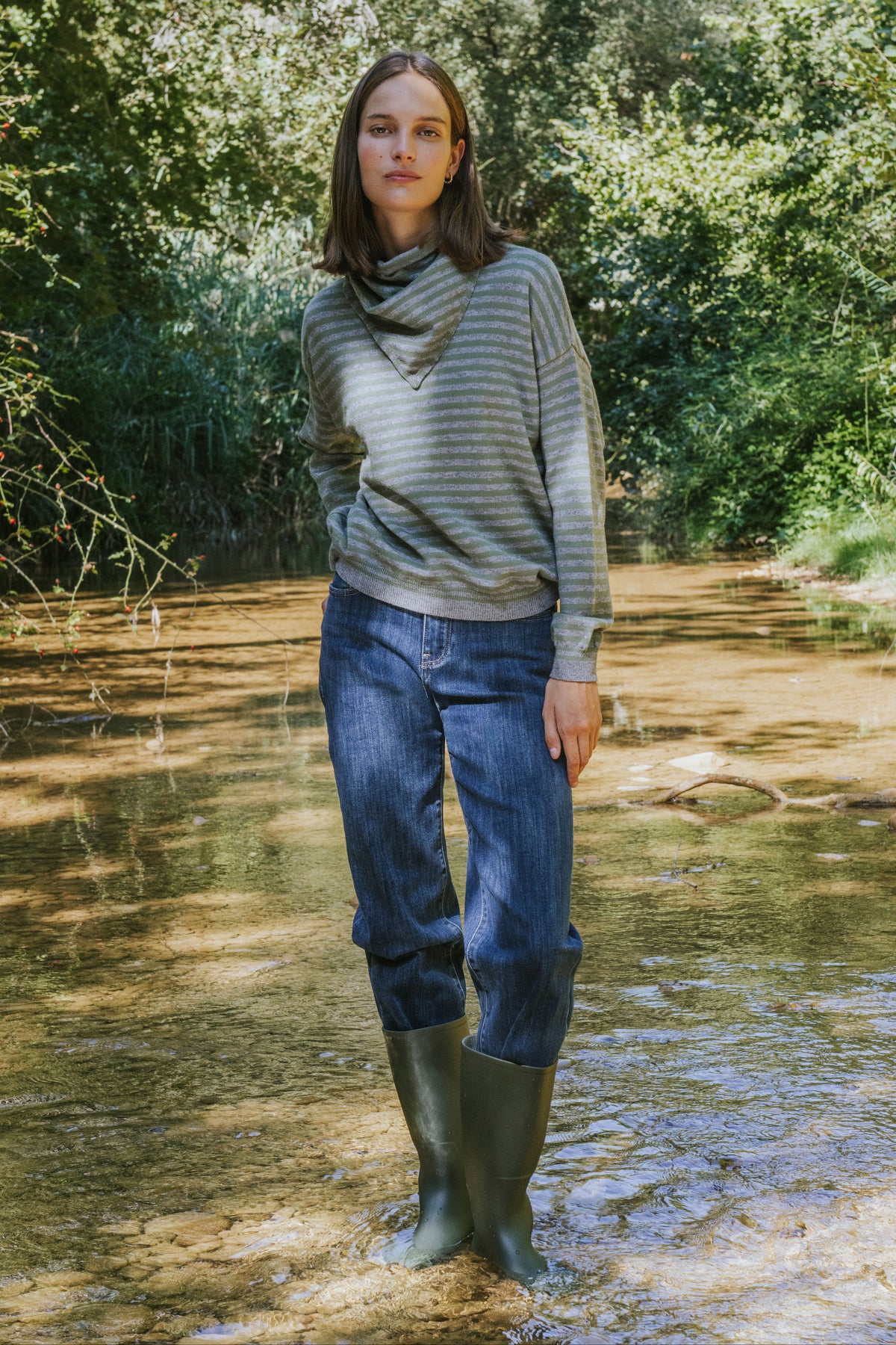 JERSEY GRETA // RAYAS VERDE