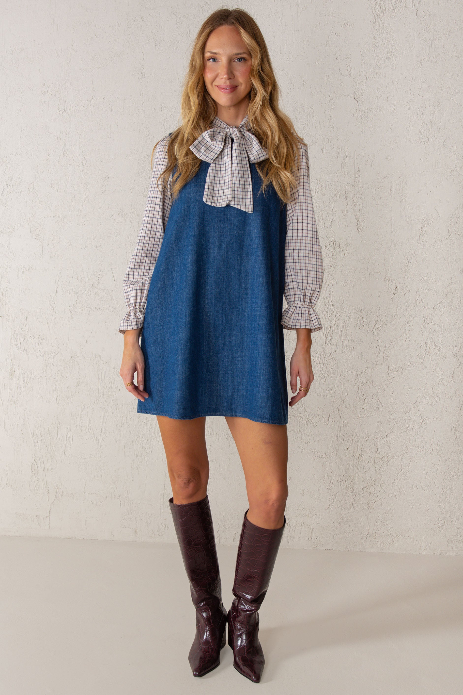 VESTIDO GALA // DENIM MEDIO