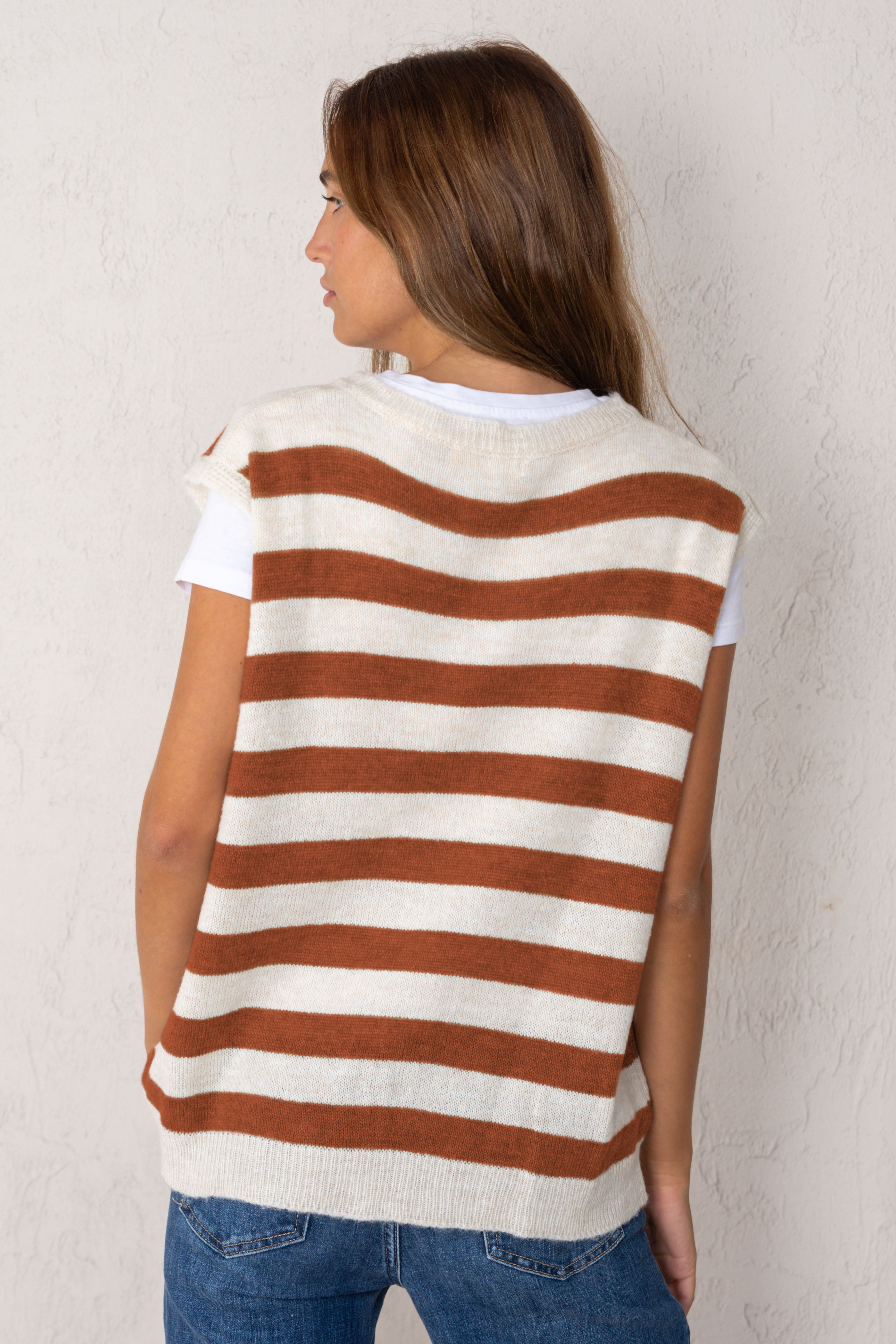 GILET VALENTINA // RAYURES TUILE