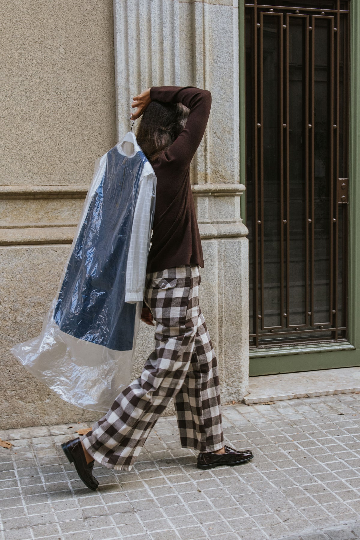 PANTALÓN GABRIELA // CUADROS MARRÓN