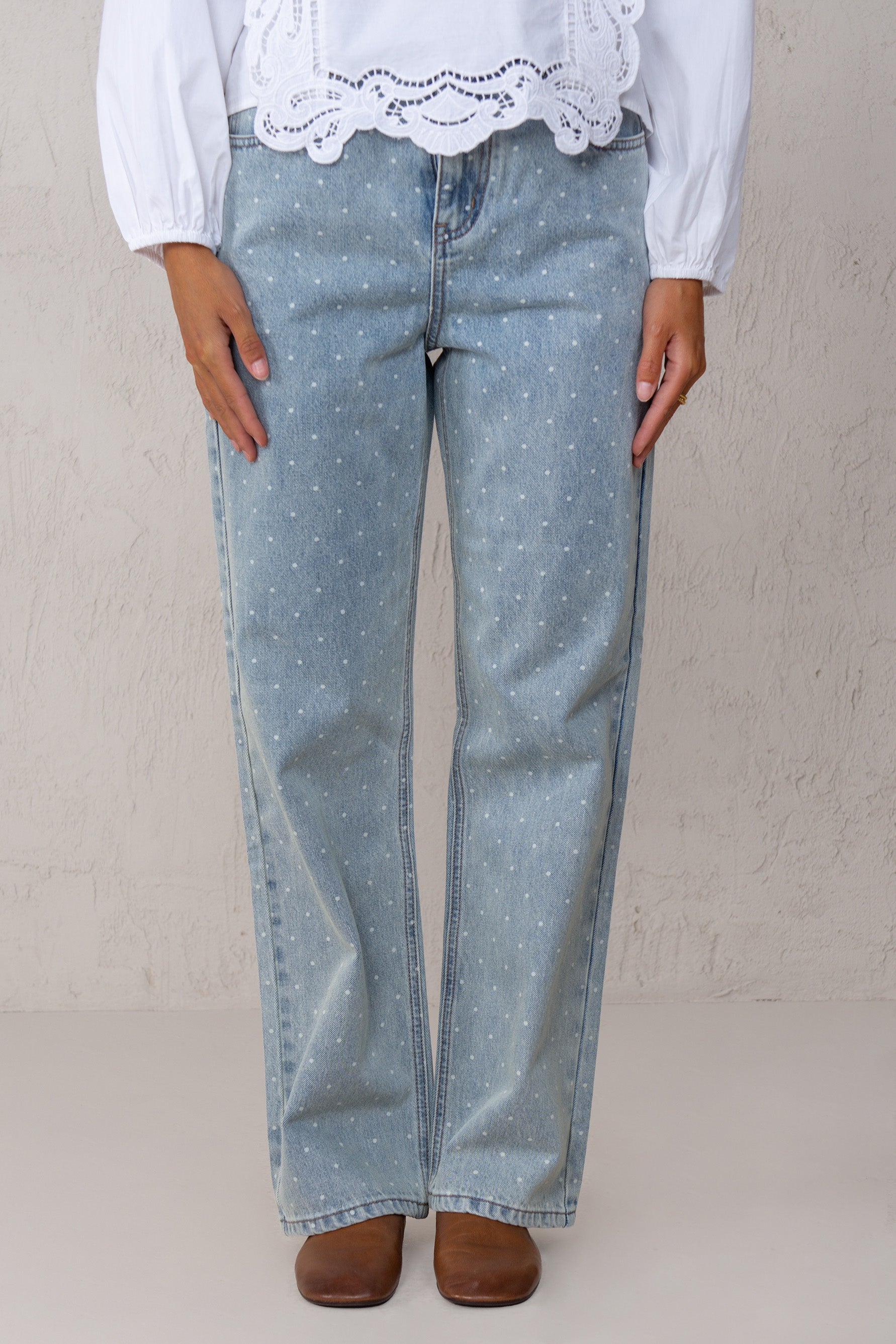 CARMEN JEANS // POLKA DOT DENIM