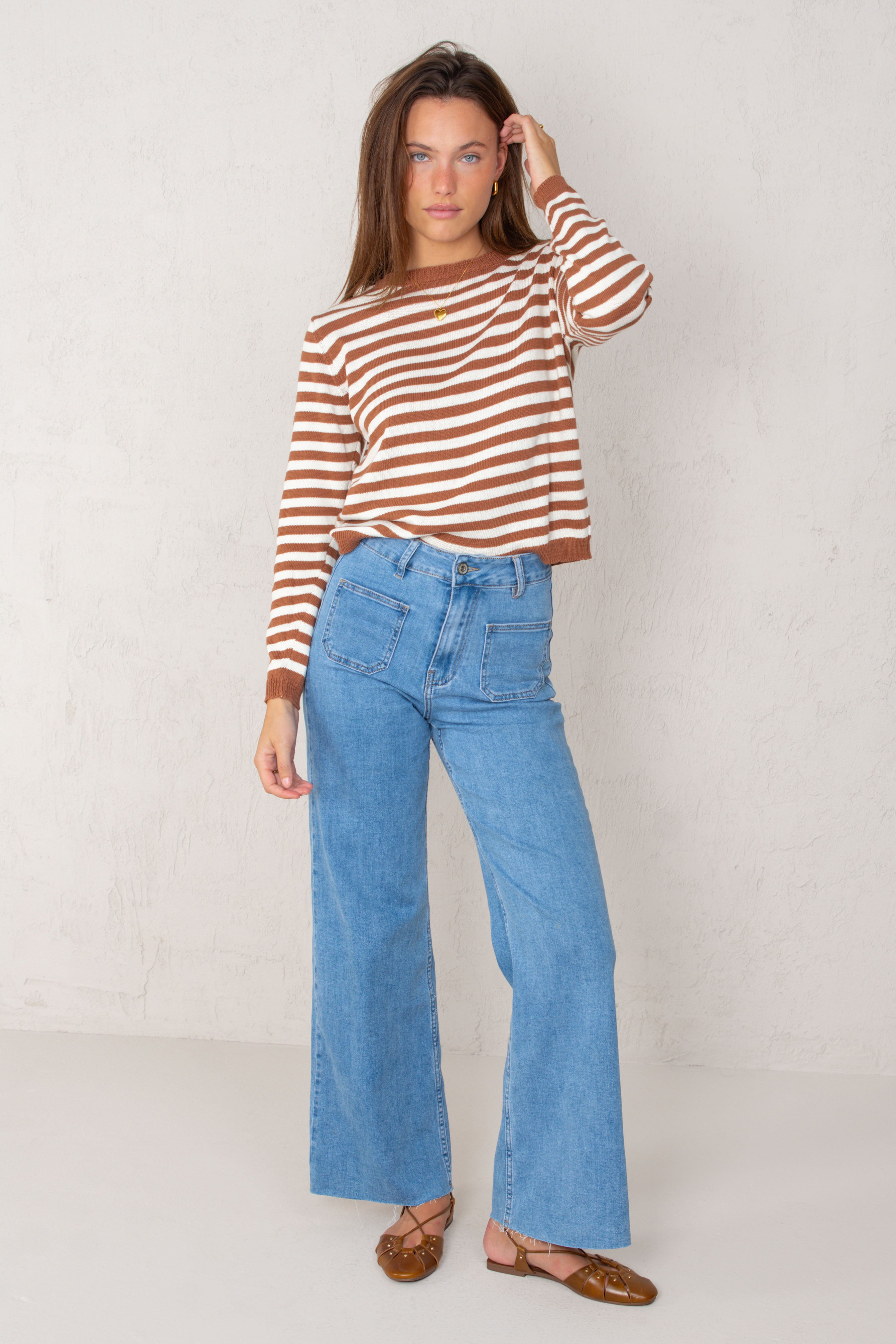 ALBA JERSEY // TERRACOTTA STRIPES