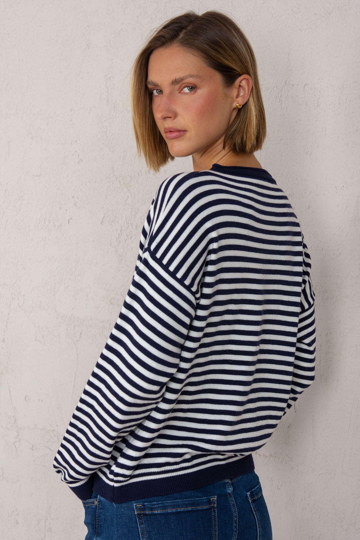 JERSEY GRETA // RAYAS NAVY