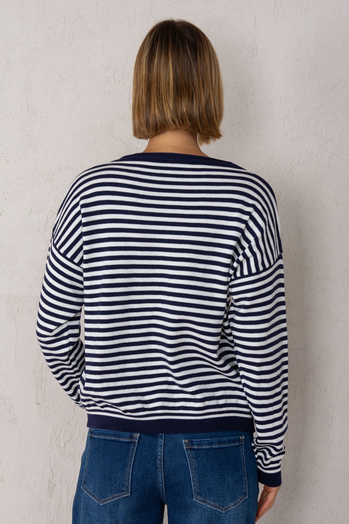 JERSEY GRETA // RAYAS NAVY