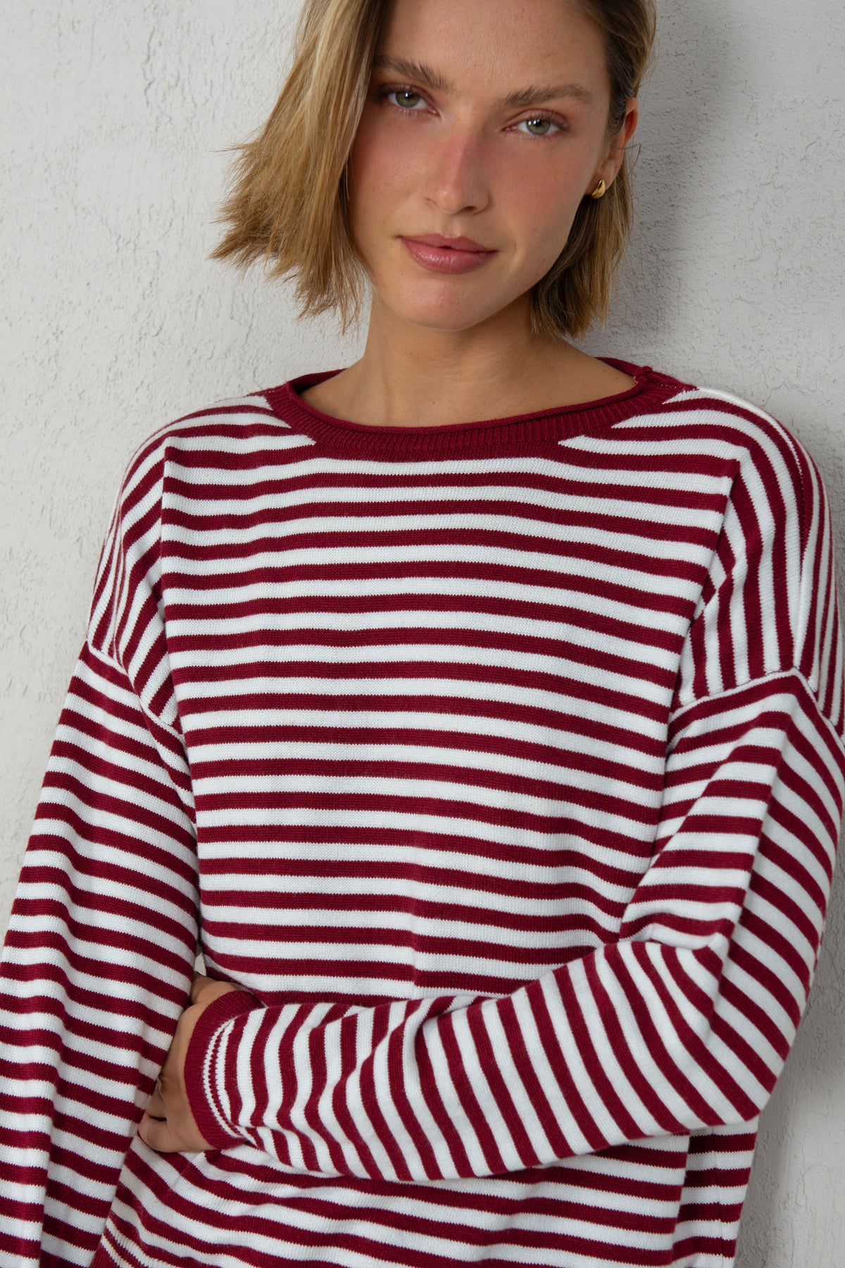 JERSEY GRETA // RAYAS GRANATE