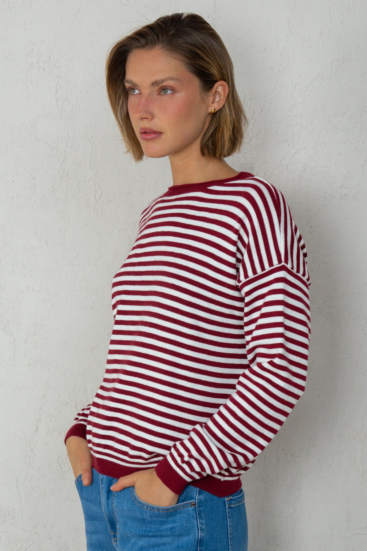 JERSEY GRETA // RAYAS GRANATE