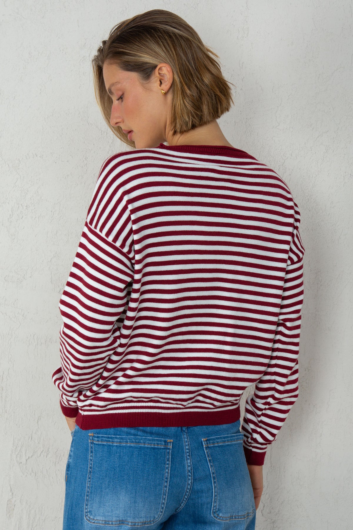 JERSEY GRETA // RAYAS GRANATE