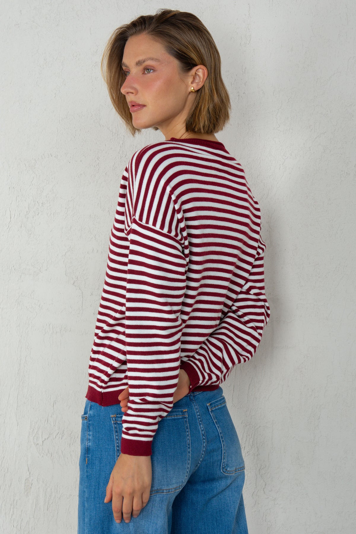 JERSEY GRETA // RAYAS GRANATE