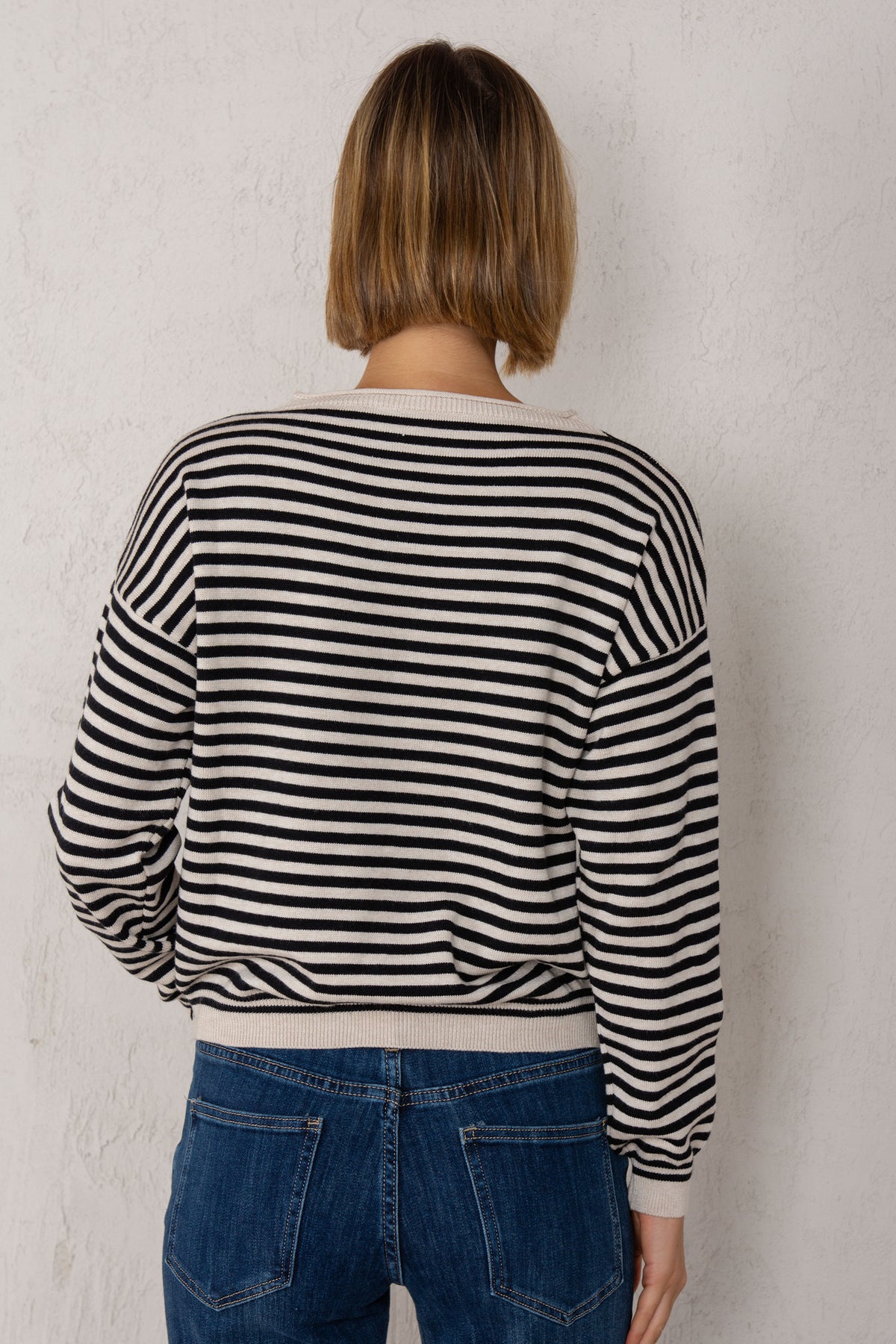 GRETA SWEATER // BLACK STRIPES