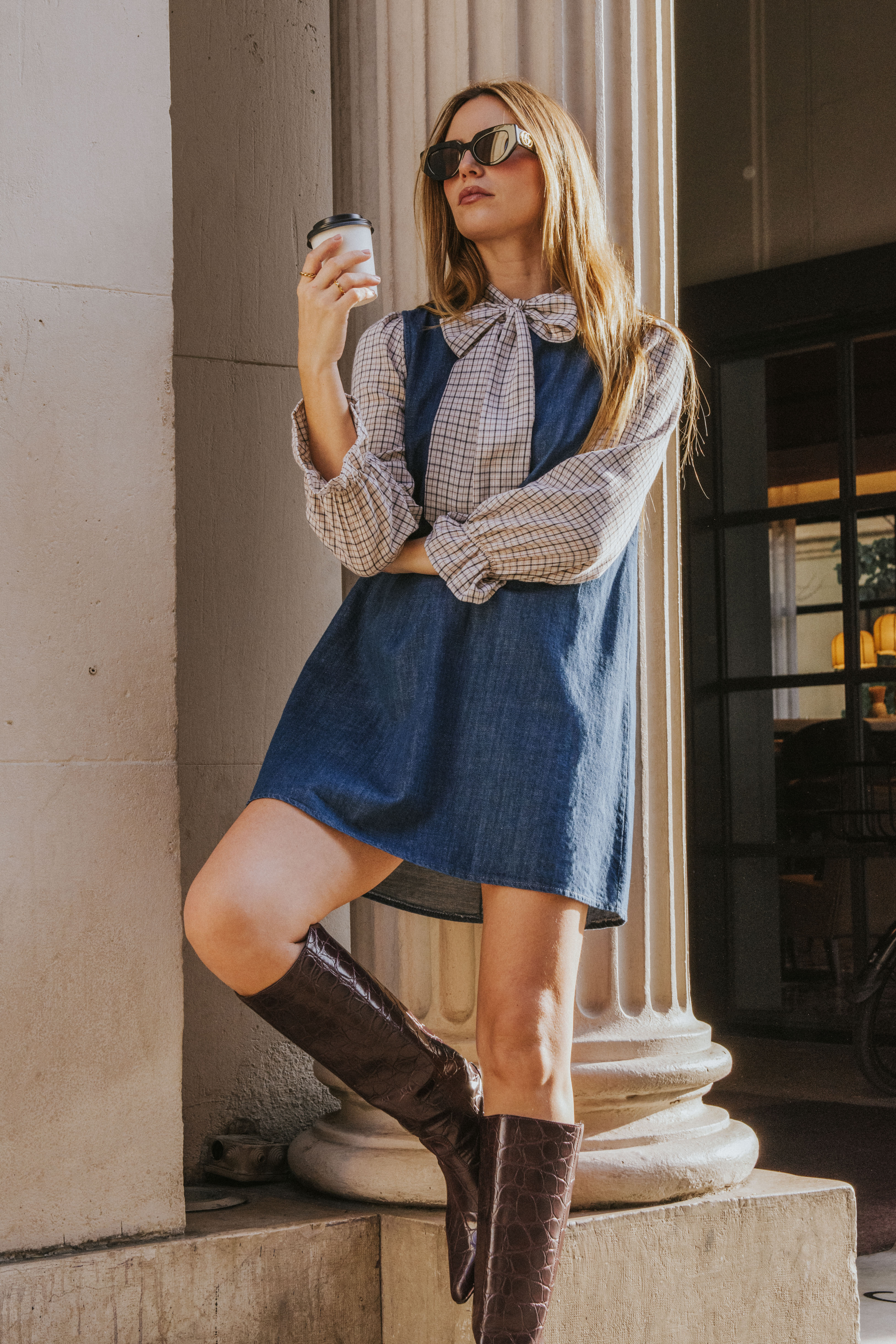VESTIDO GALA // DENIM MEDIO