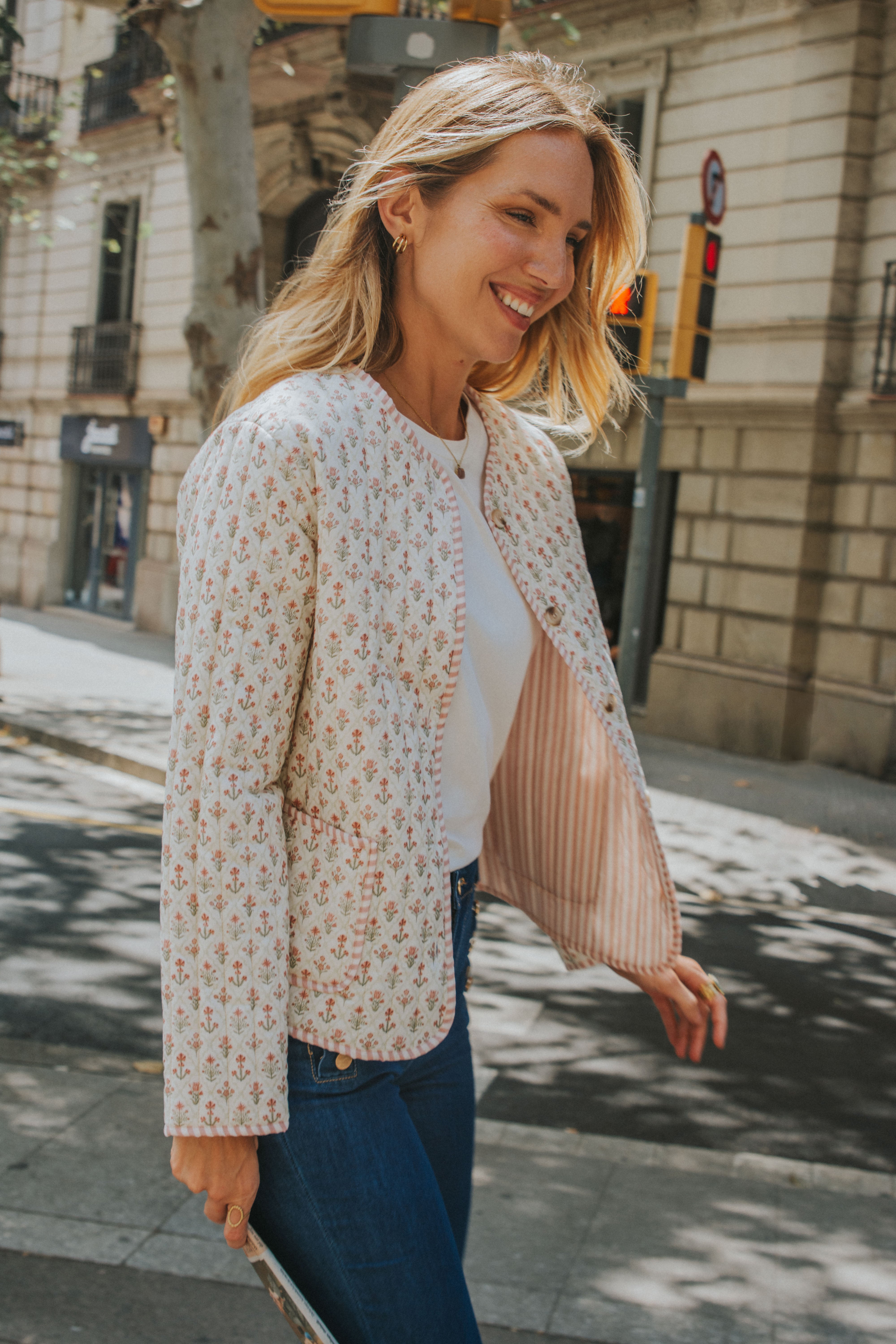 CHAQUETA BEA // FLORES ROSA