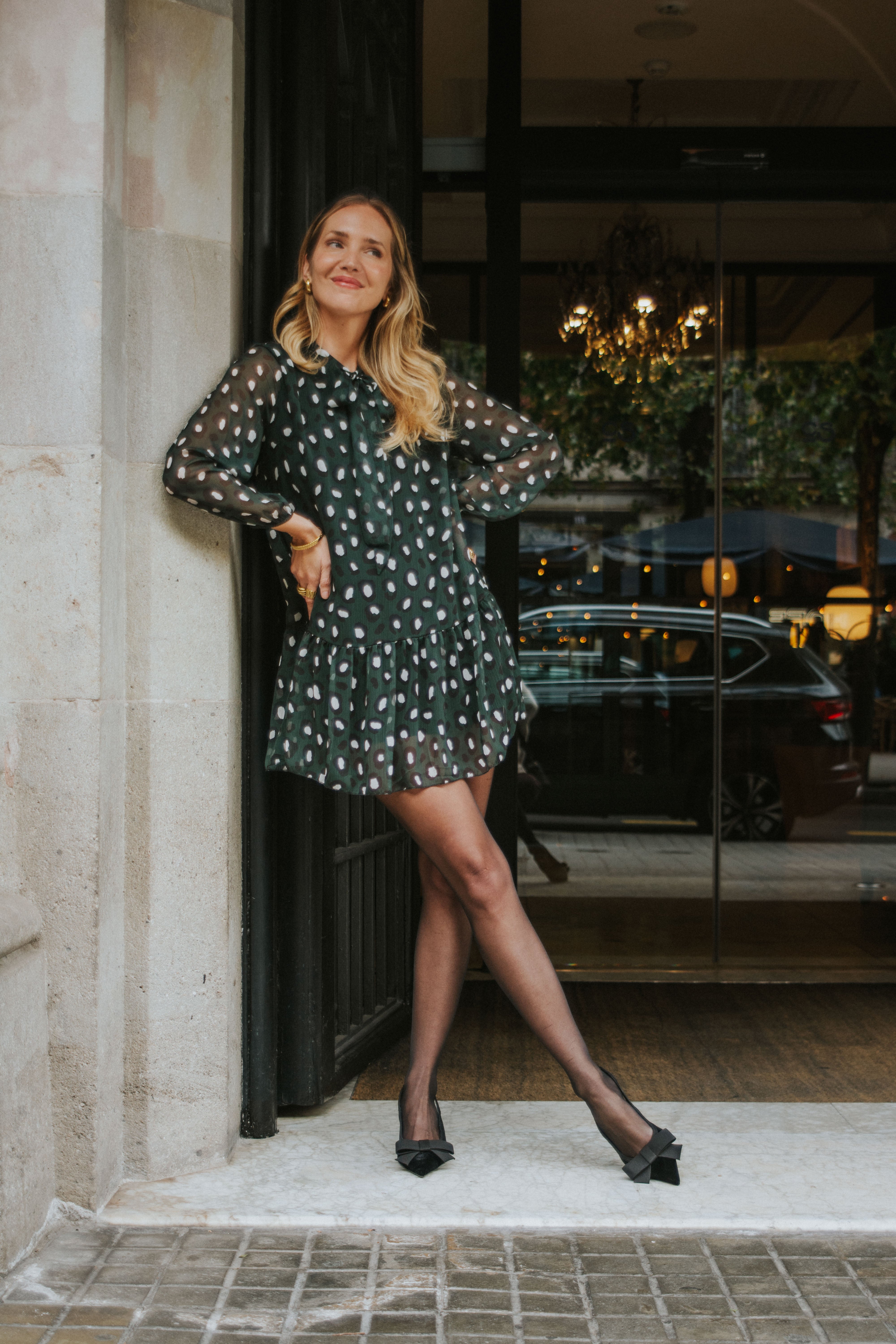 VESTIDO CAYETANA // VERDE PRINT