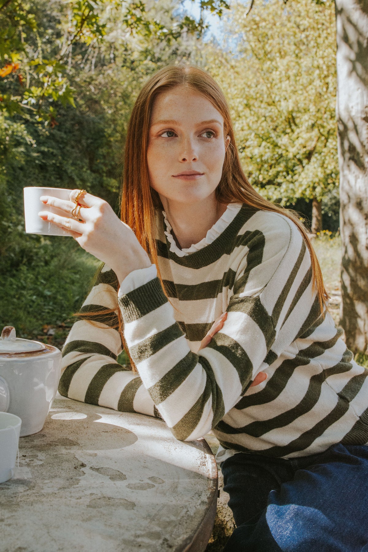 JERSEY CLAUDIA // RAYAS VERDE OSCURO