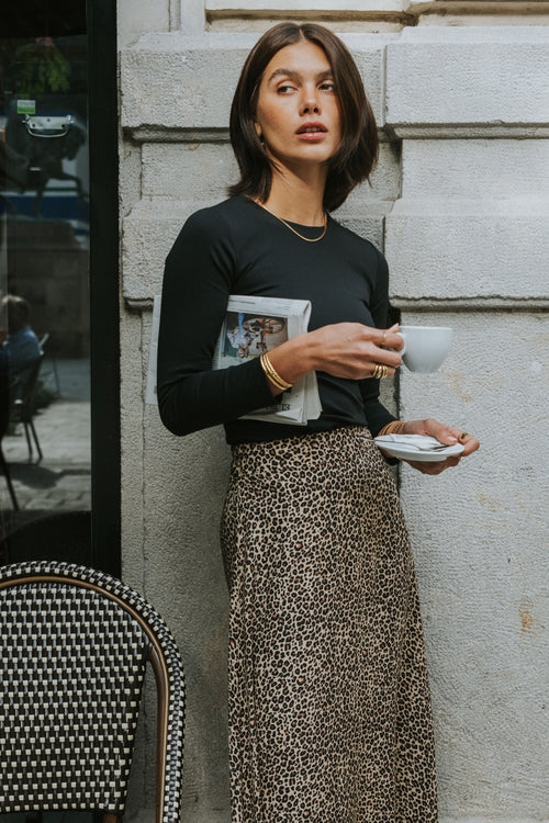 CARLA SKIRT // BEIGE PRINT image 1