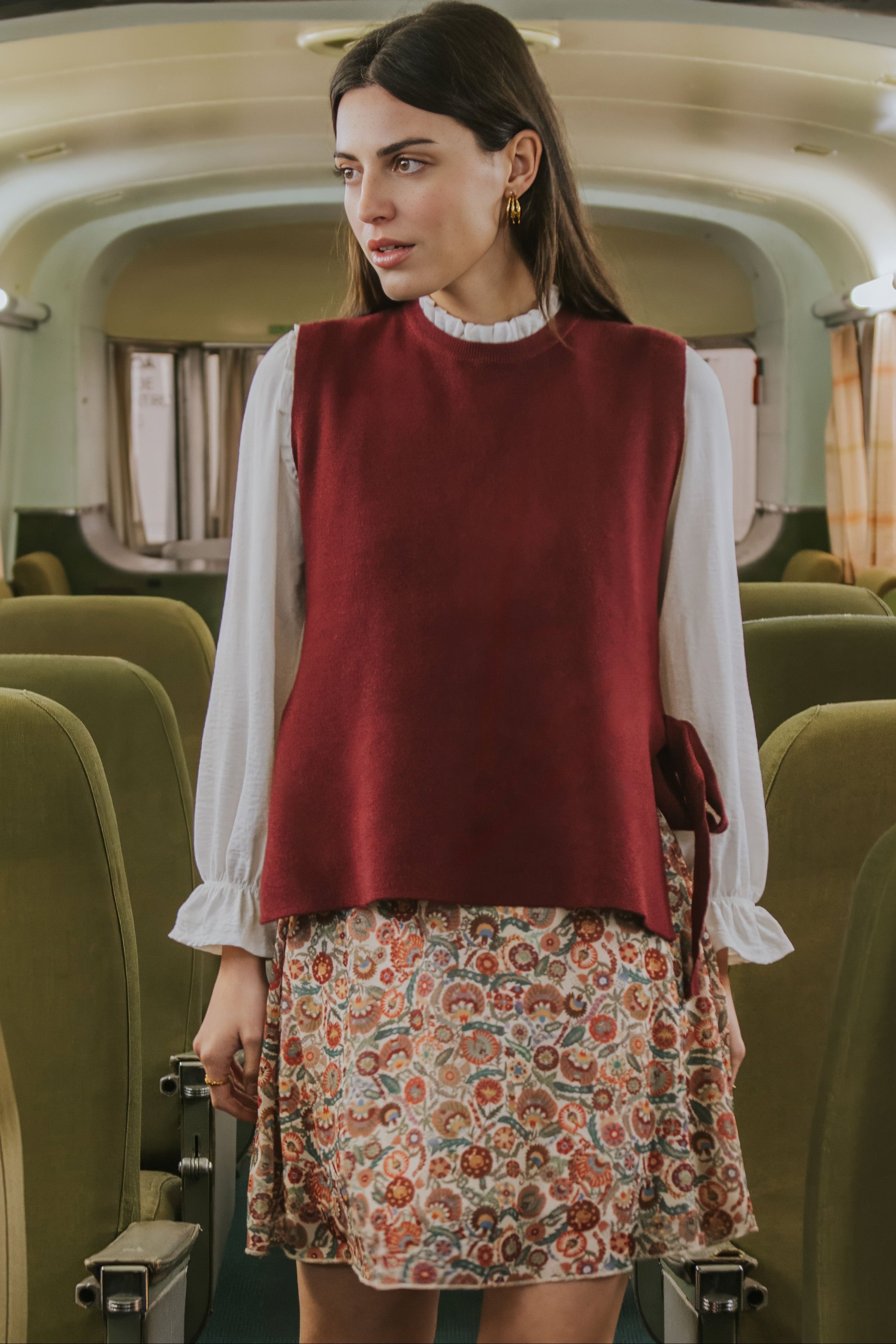 FALDA MÍA // ESTAMPADO GRANATE