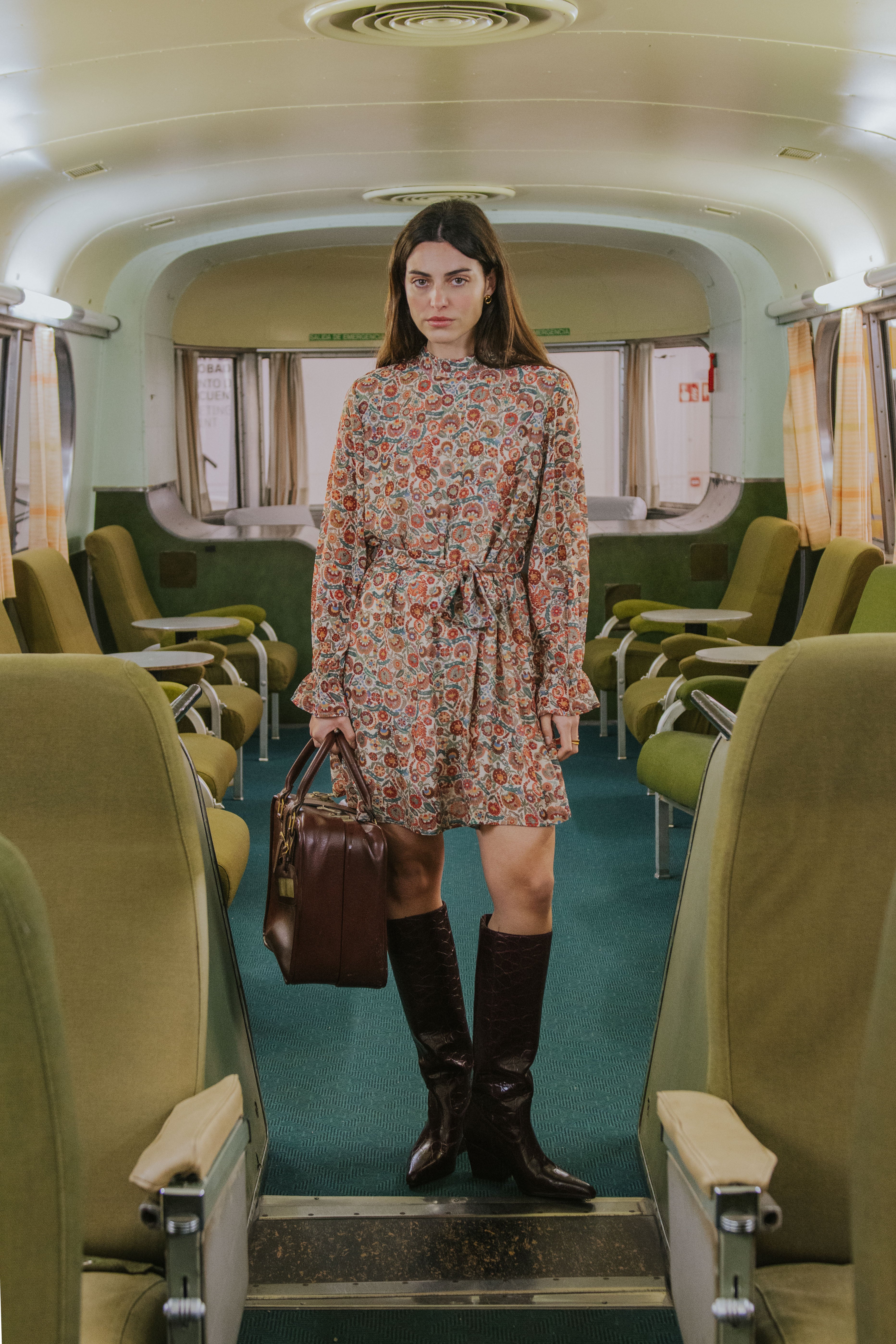 VESTIDO BETTINA // ESTAMPADO GRANATE