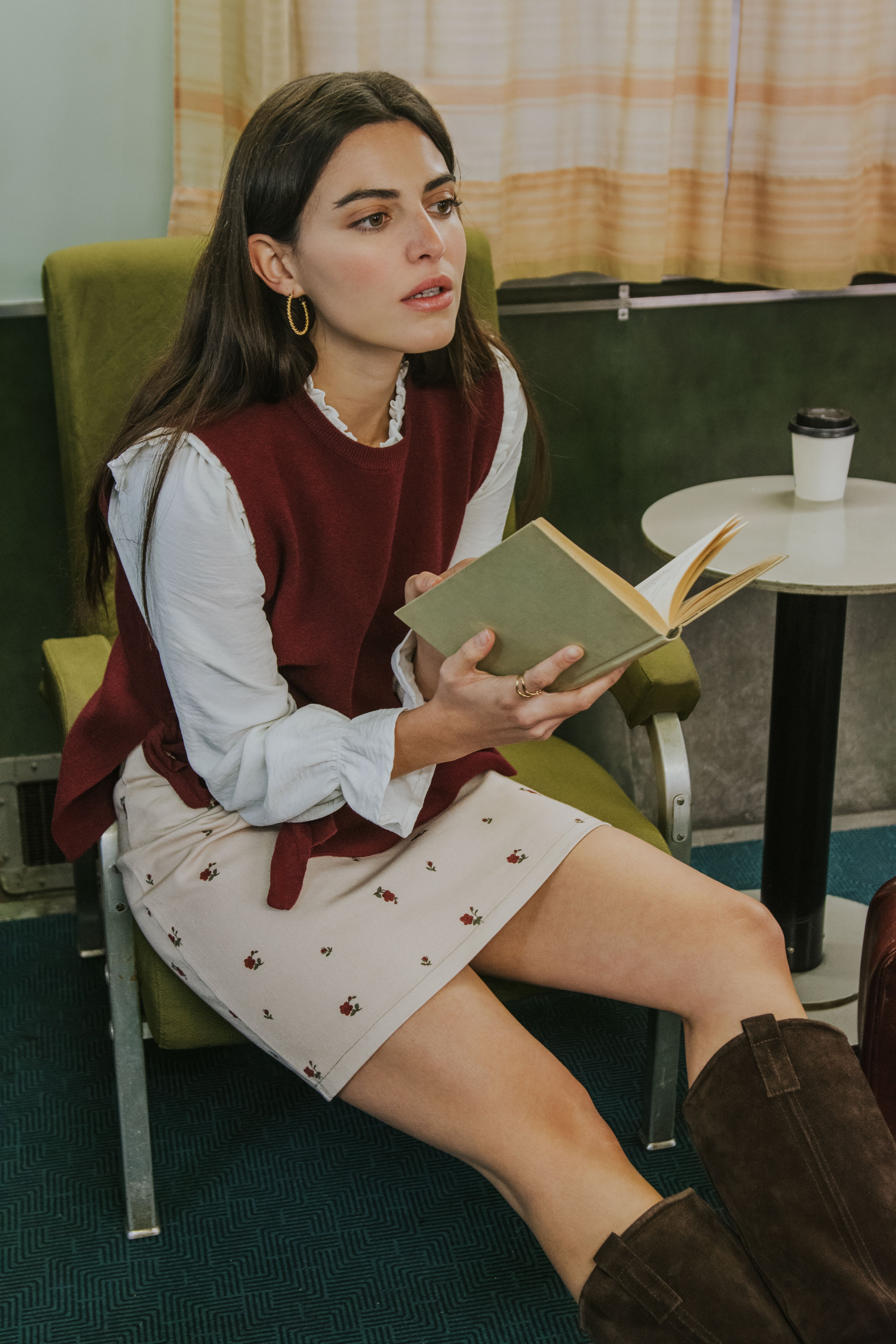 FALDA MARGOT // FLORES ROJO