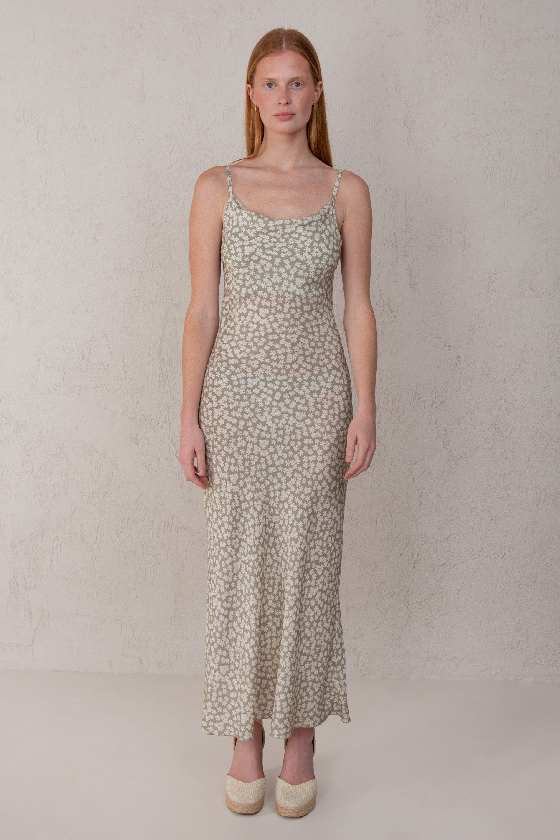 ROBE OLIVIA // MINI FLEURS VERTES