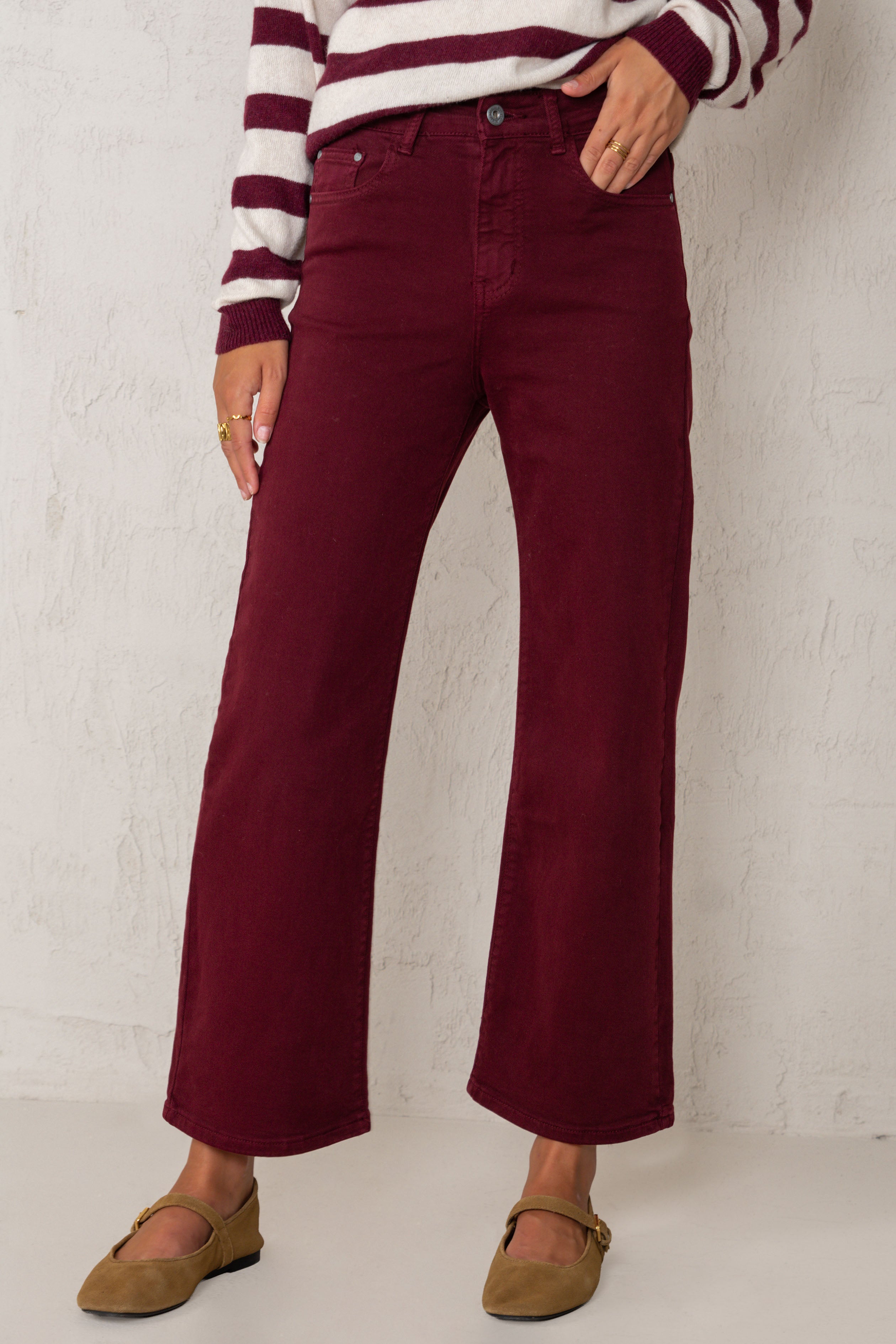 PANTALÓN CAROL // GRANATE