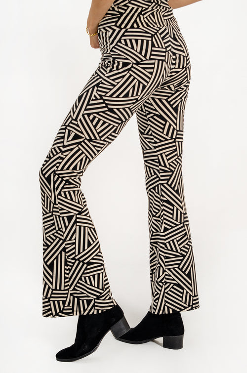 AIDA PANTS // GEOMETRIC BLACK image 1