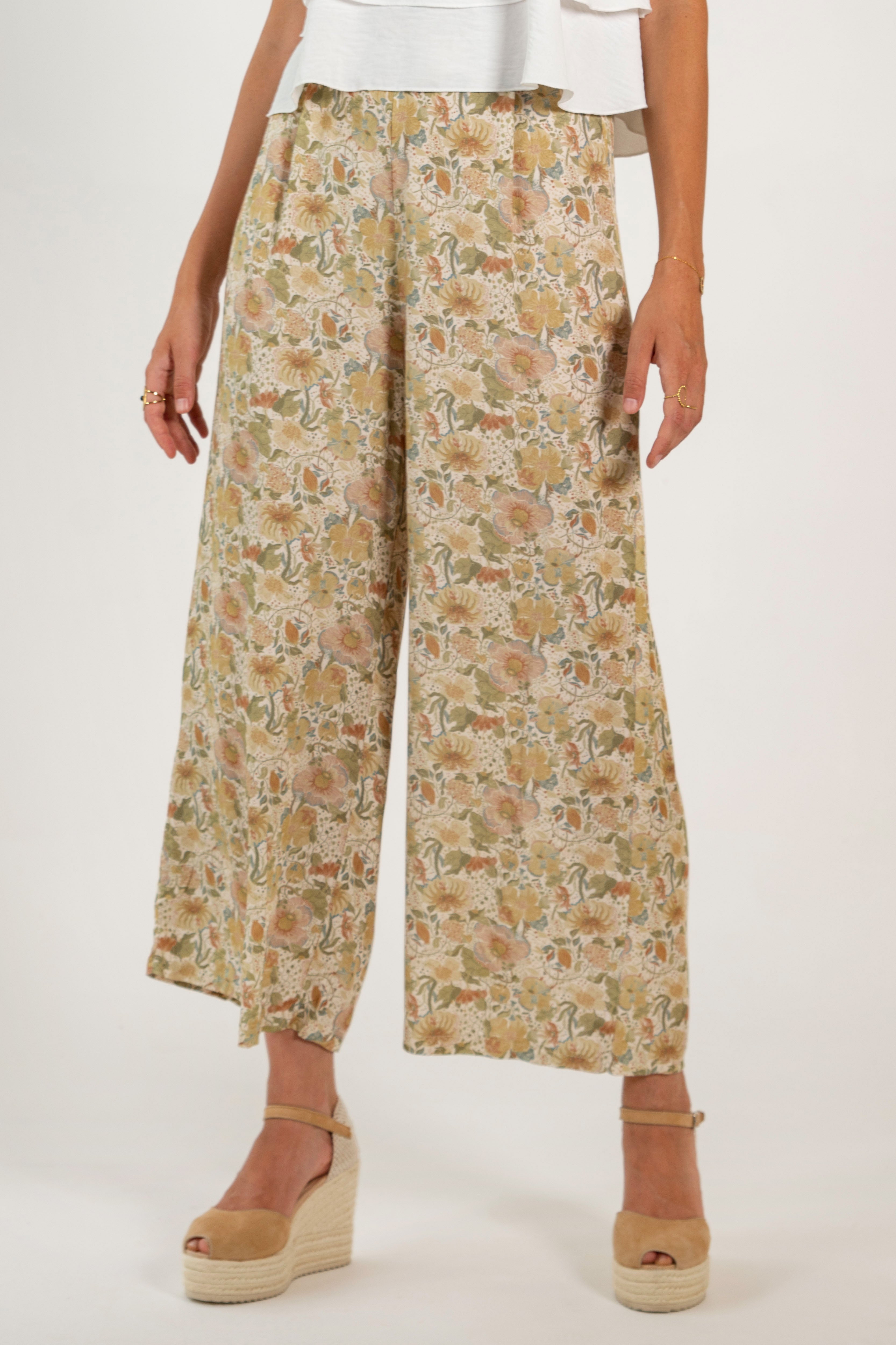 ISABEL PANTS // GREEN FLOWER