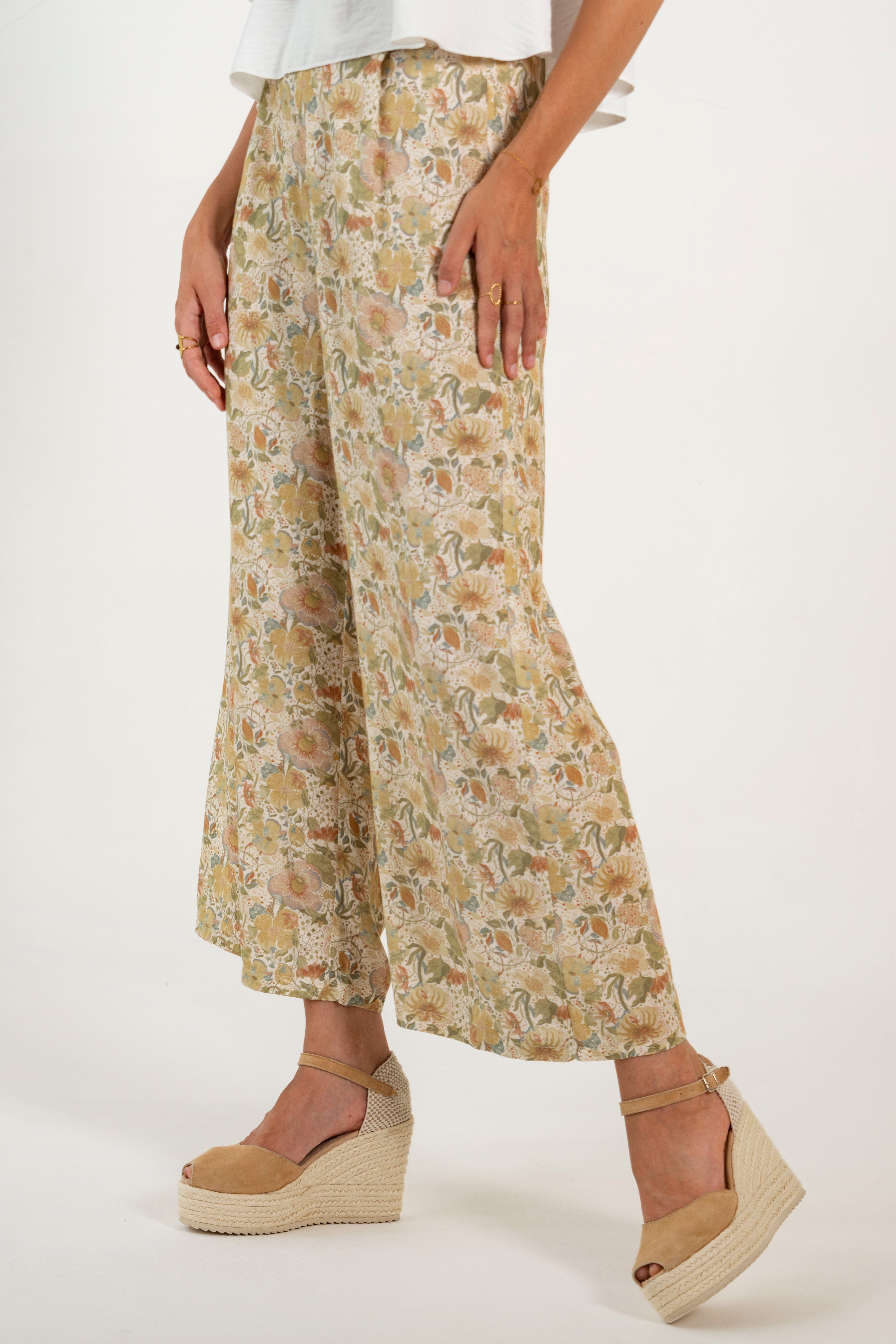 ISABEL PANTS // GREEN FLOWER