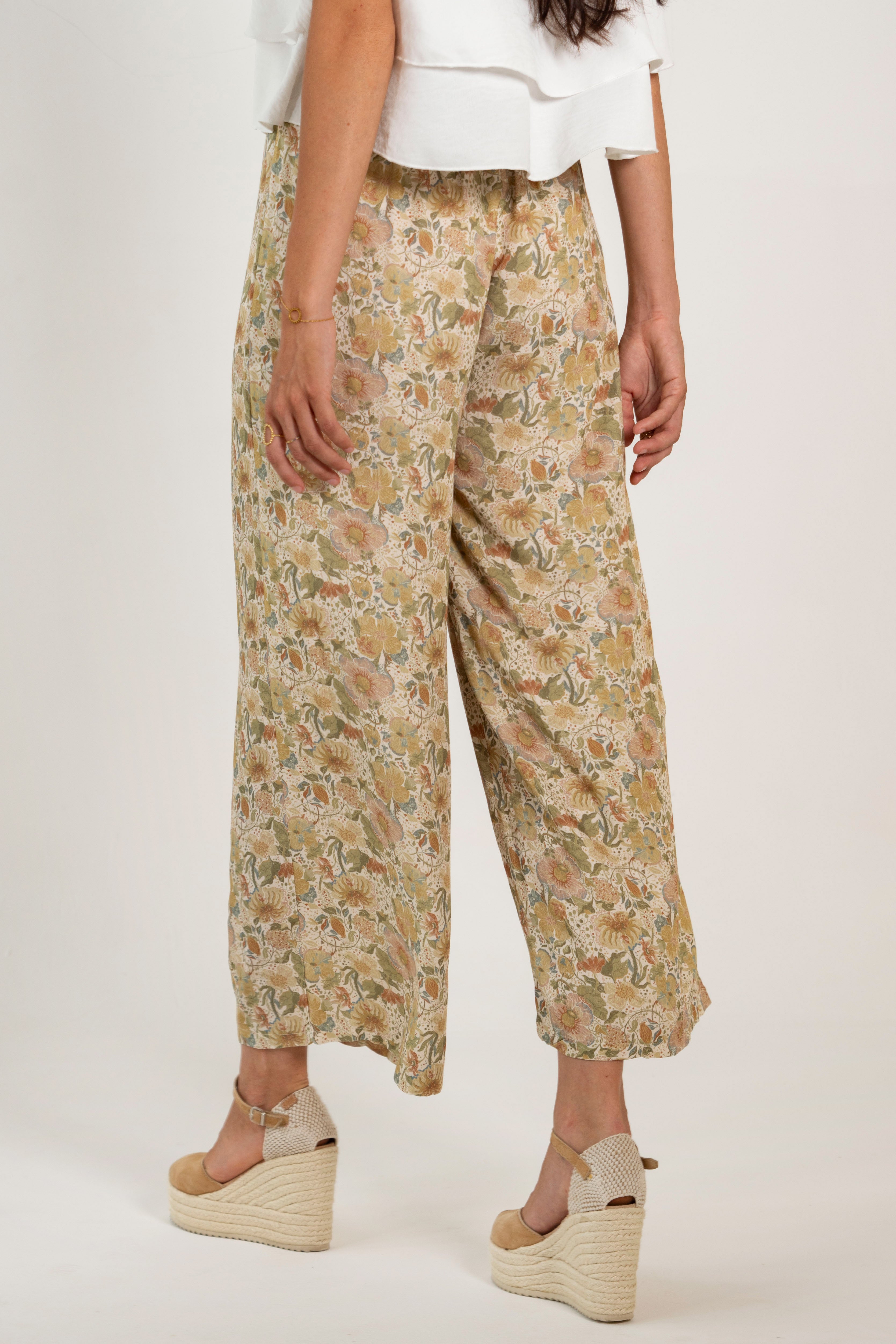 ISABEL PANTS // GREEN FLOWER