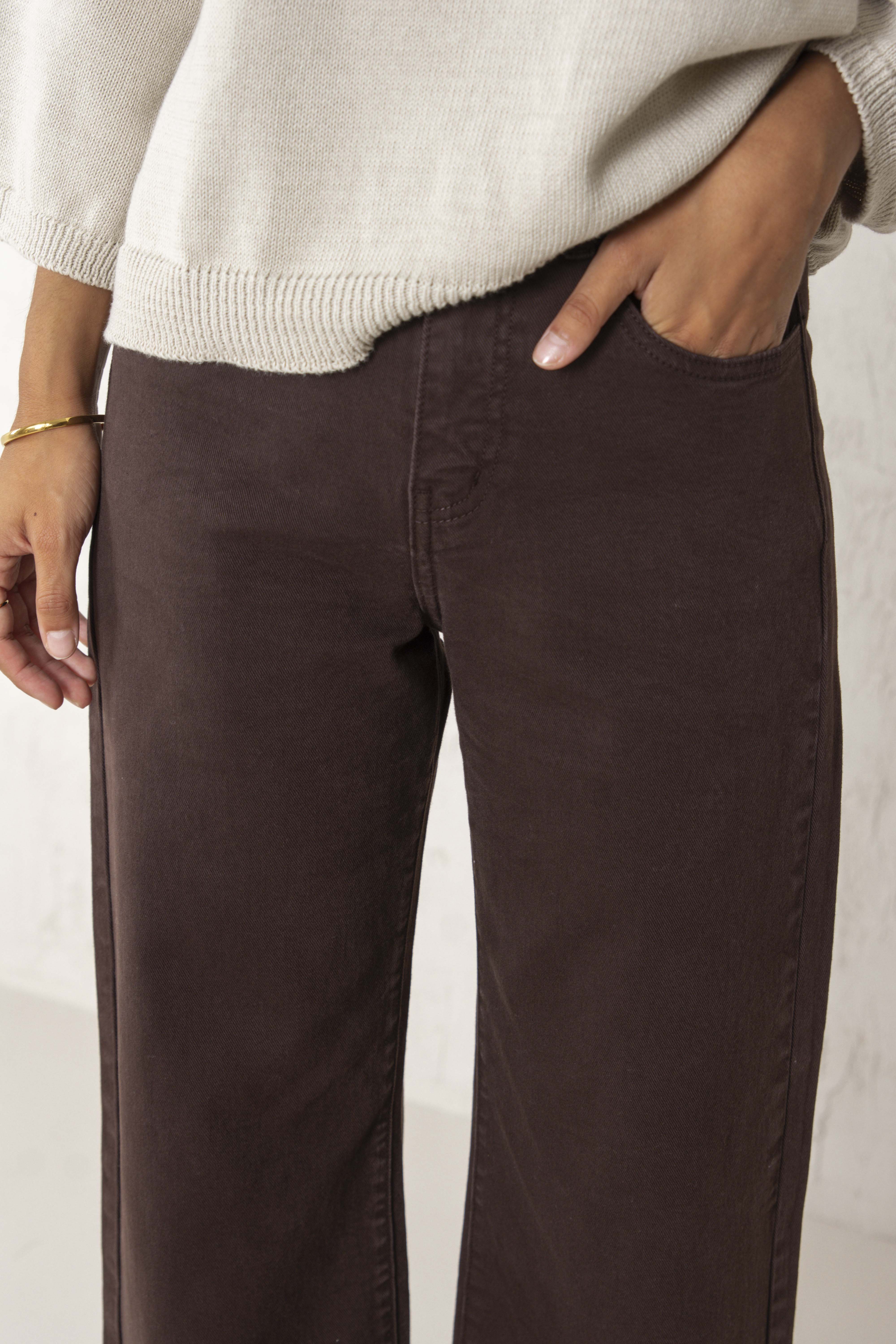 PANTALÓN CAROL // MARRÓN OSCURO