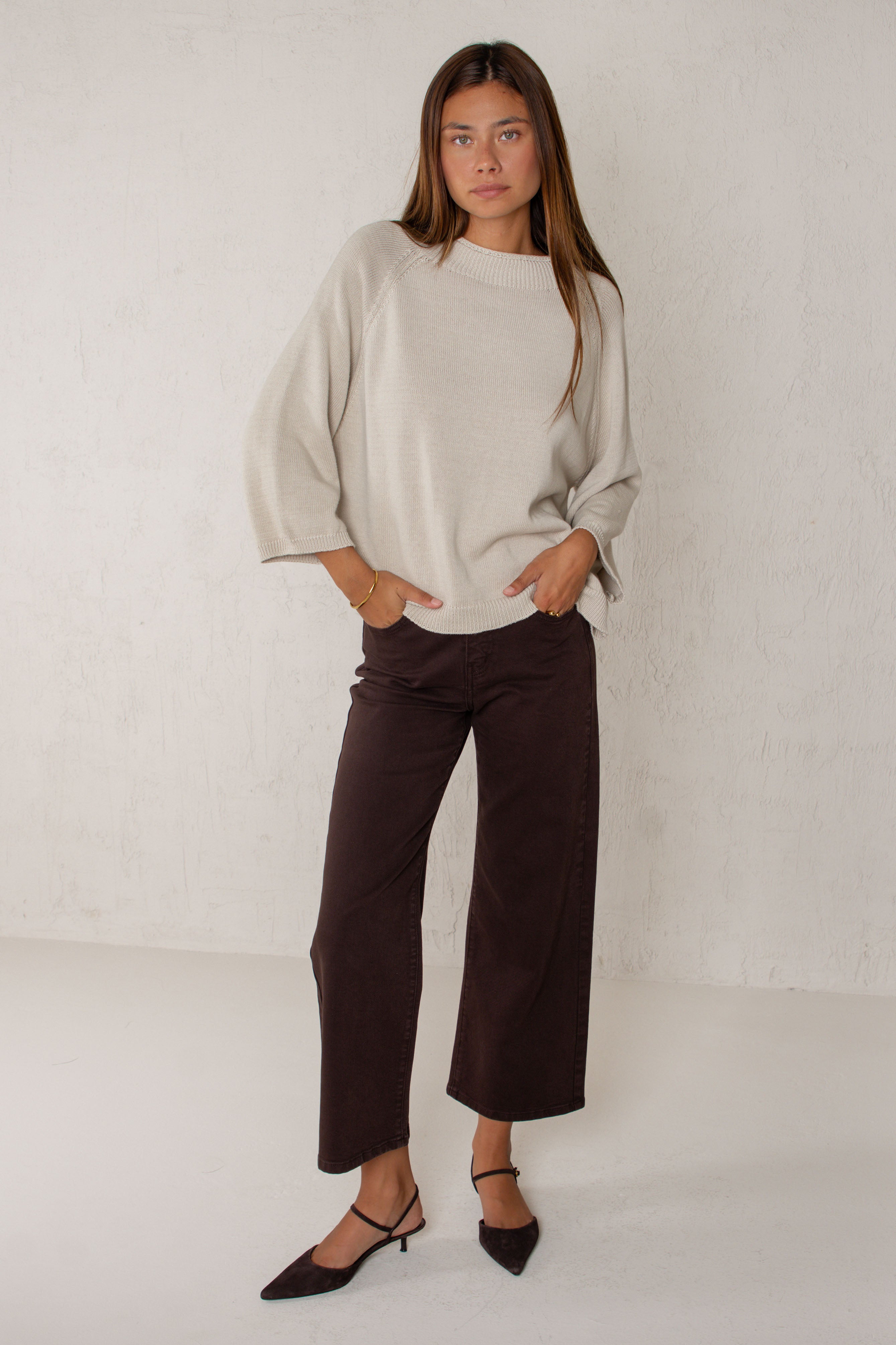 PANTALÓN CAROL // MARRÓN OSCURO