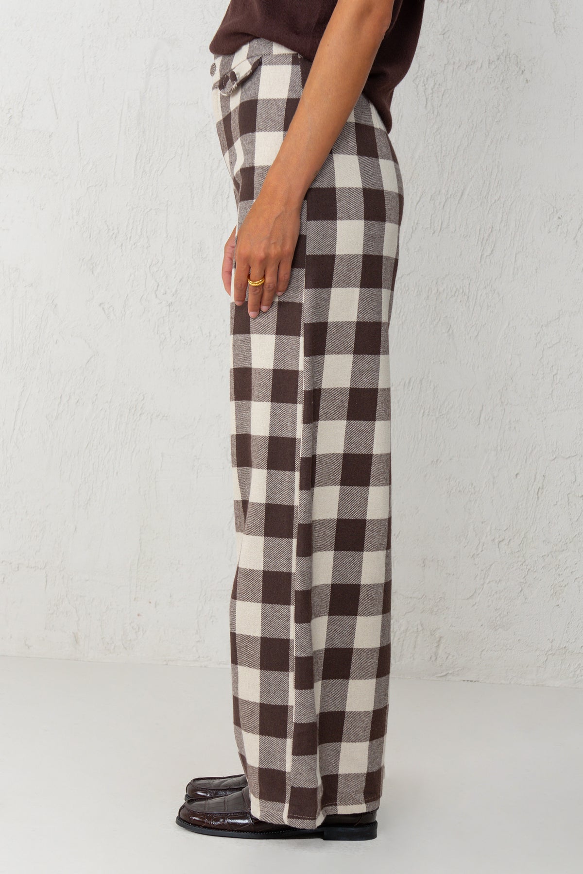 PANTALÓN GABRIELA // CUADROS MARRÓN