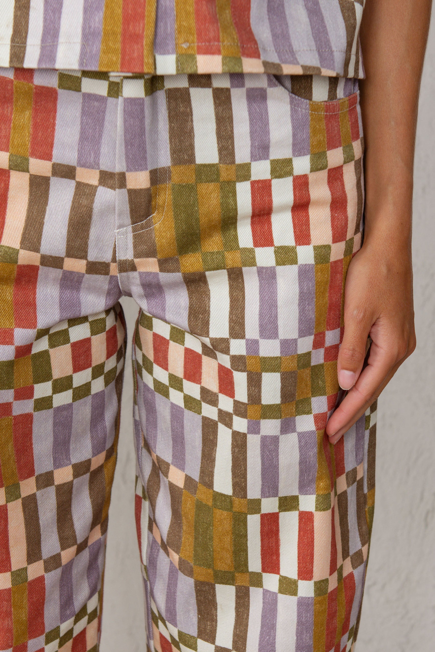 PANTALÓN GRETA // CUADROS VERDE