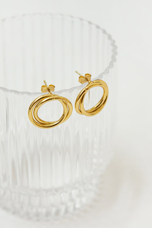 DOUBLE CIRCLE EARRINGS image 1