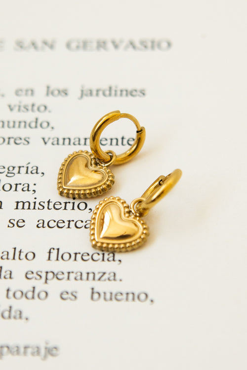 PENDIENTES ARO CORAZÓN BURBUJAS image 1