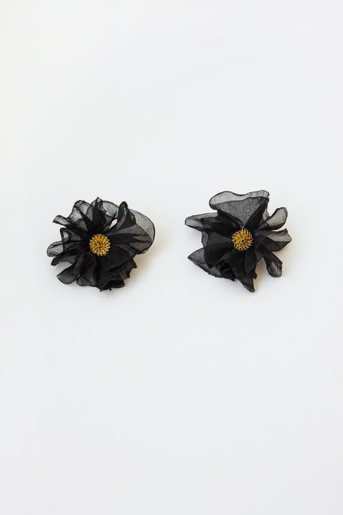 PENDIENTES CAMELIA // NEGRO image 1