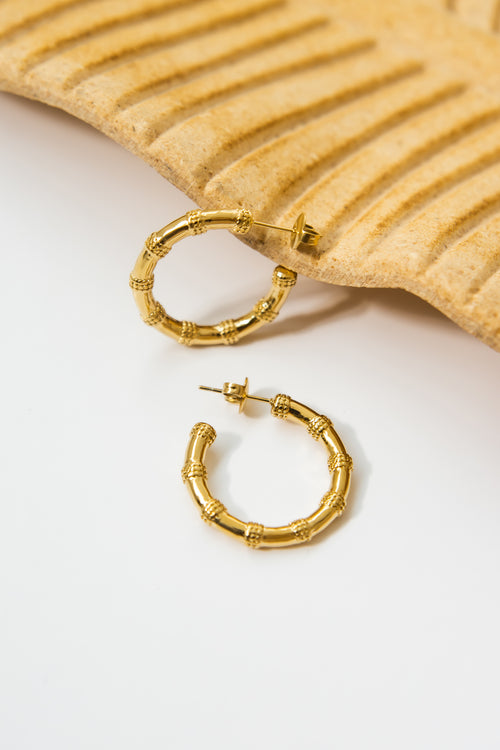 BAMBOO HOOP EARRINGS image 1