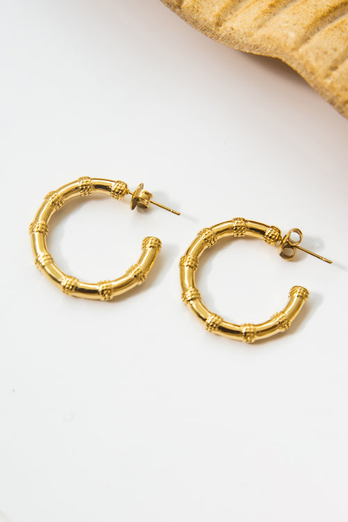 BAMBOO HOOP EARRINGS image 1