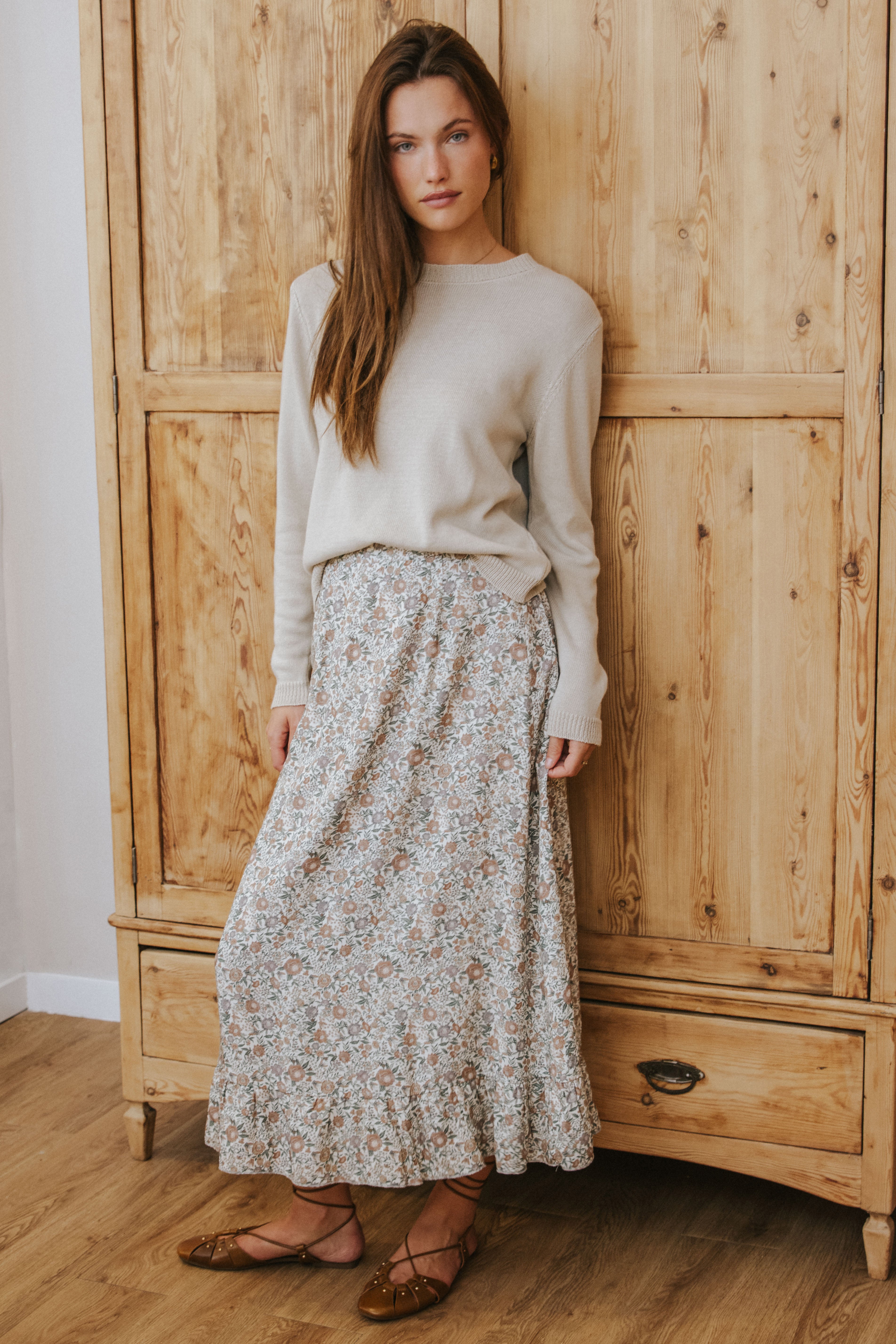 JASMINE SKIRT // ECRU FLOWERS