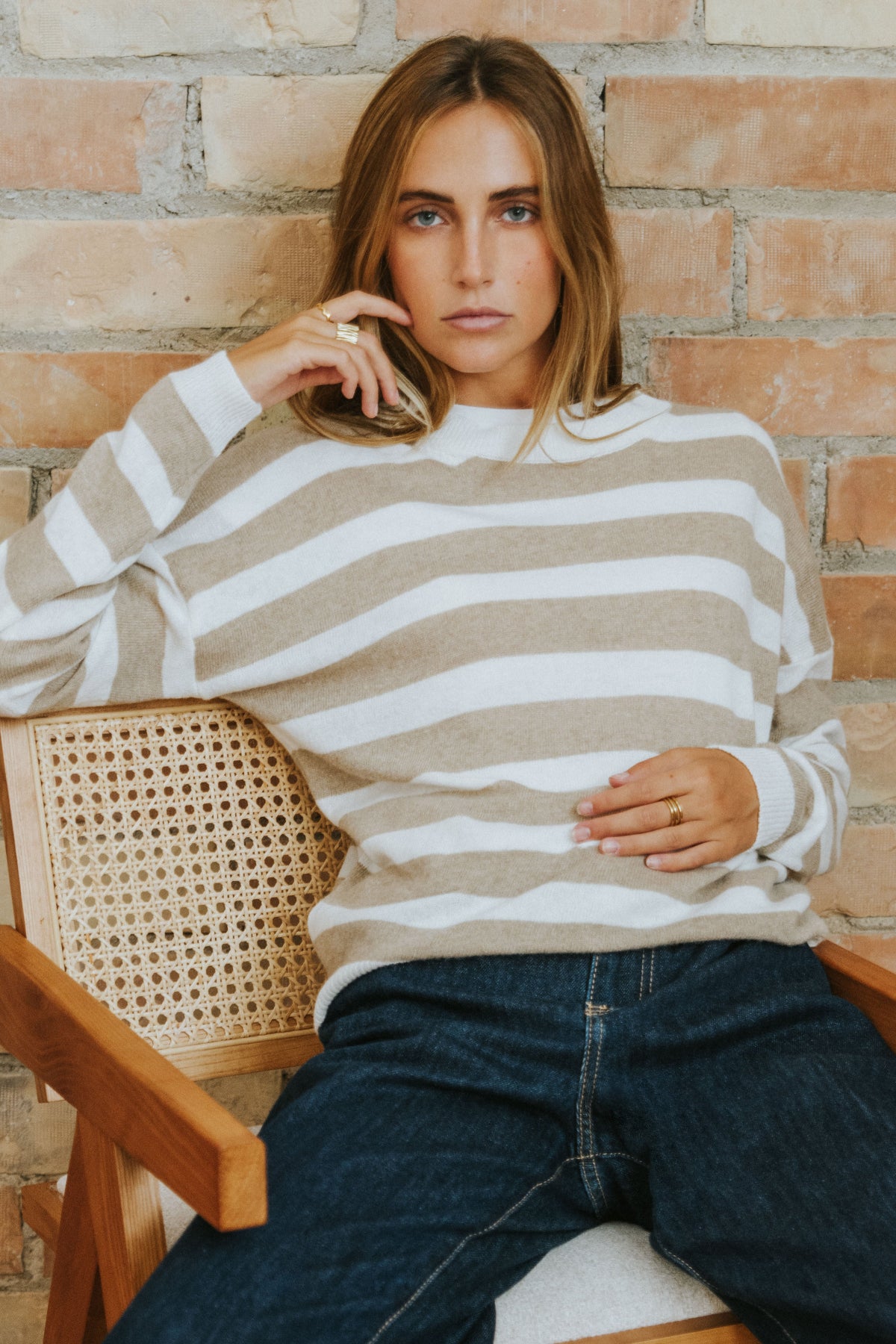 JERSEY CLAUDIA // RAYAS BEIGE