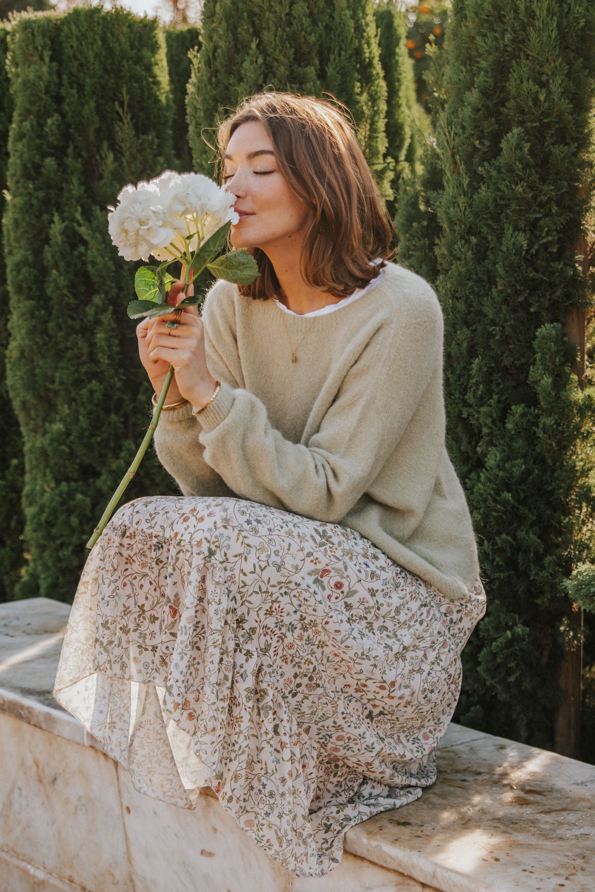 FALDA LUCÍA // FLORES VERDE